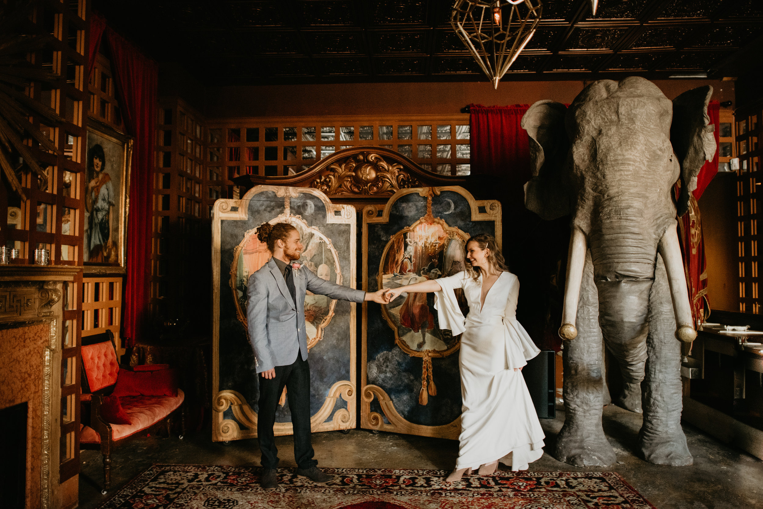 Beau + Britty - Dutch Carnival Styled Elopement Shoot at The Ruins, Seattle, WA - Seattle Elopement Photographer