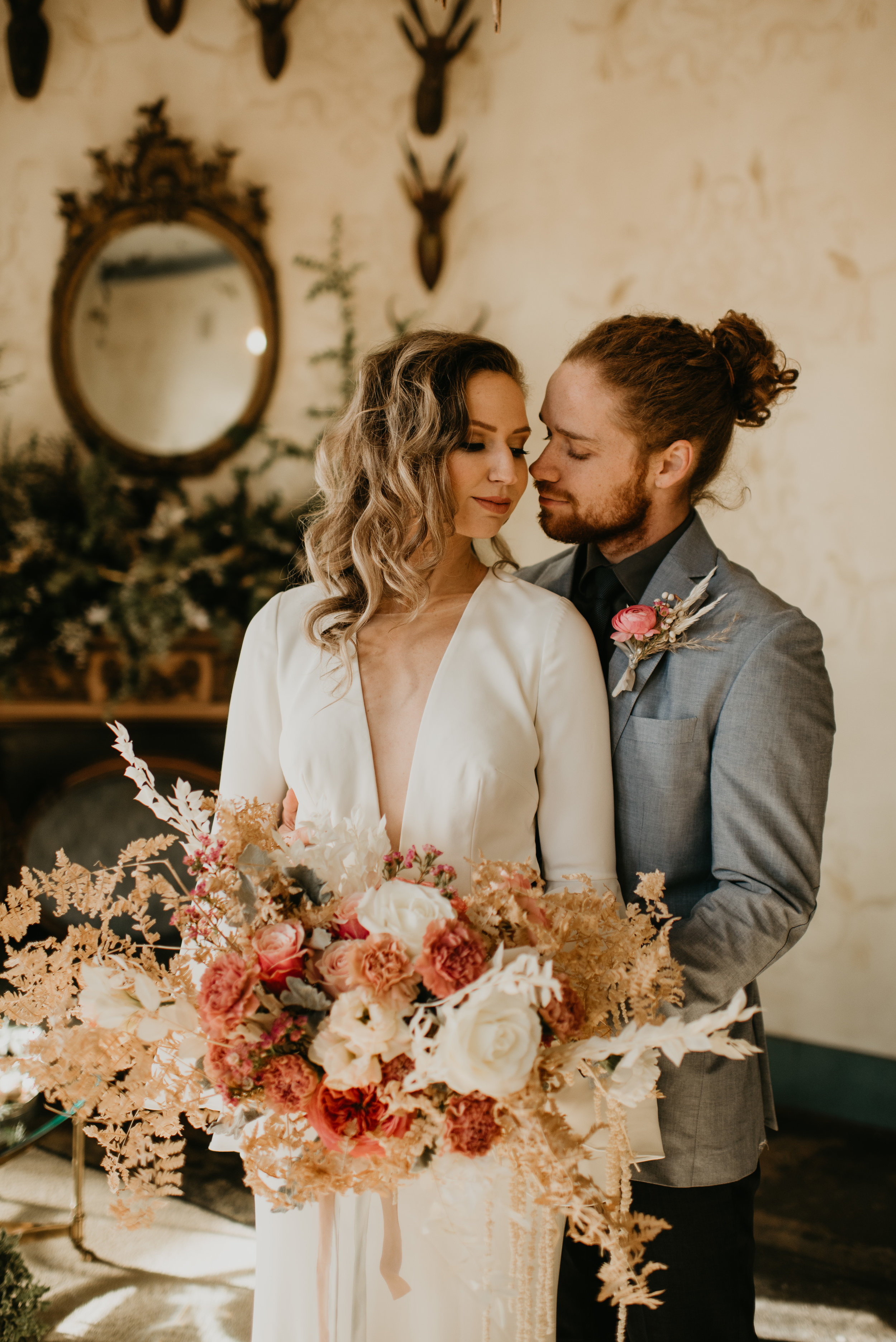 Beau + Britty - Dutch Carnival Styled Elopement Shoot at The Ruins, Seattle, WA - Seattle Elopement Photographer