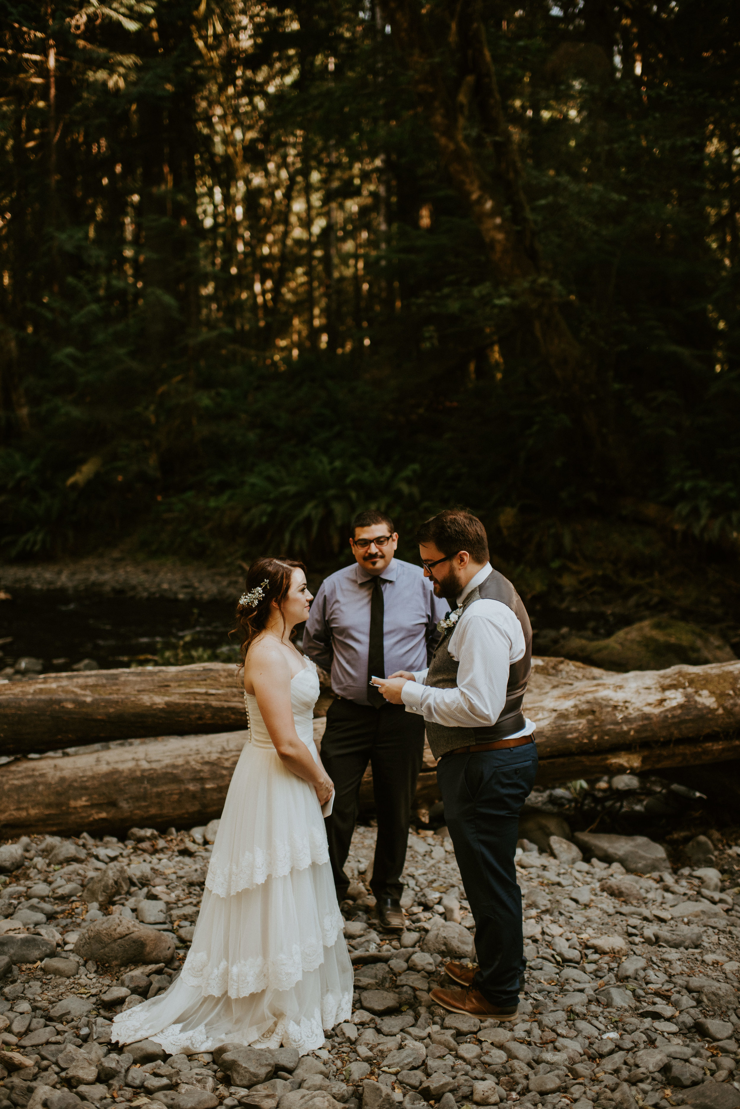 Chelsie + Matt's Marymere Falls Elopement at Olympic National Park by Kamra Fuller Photography