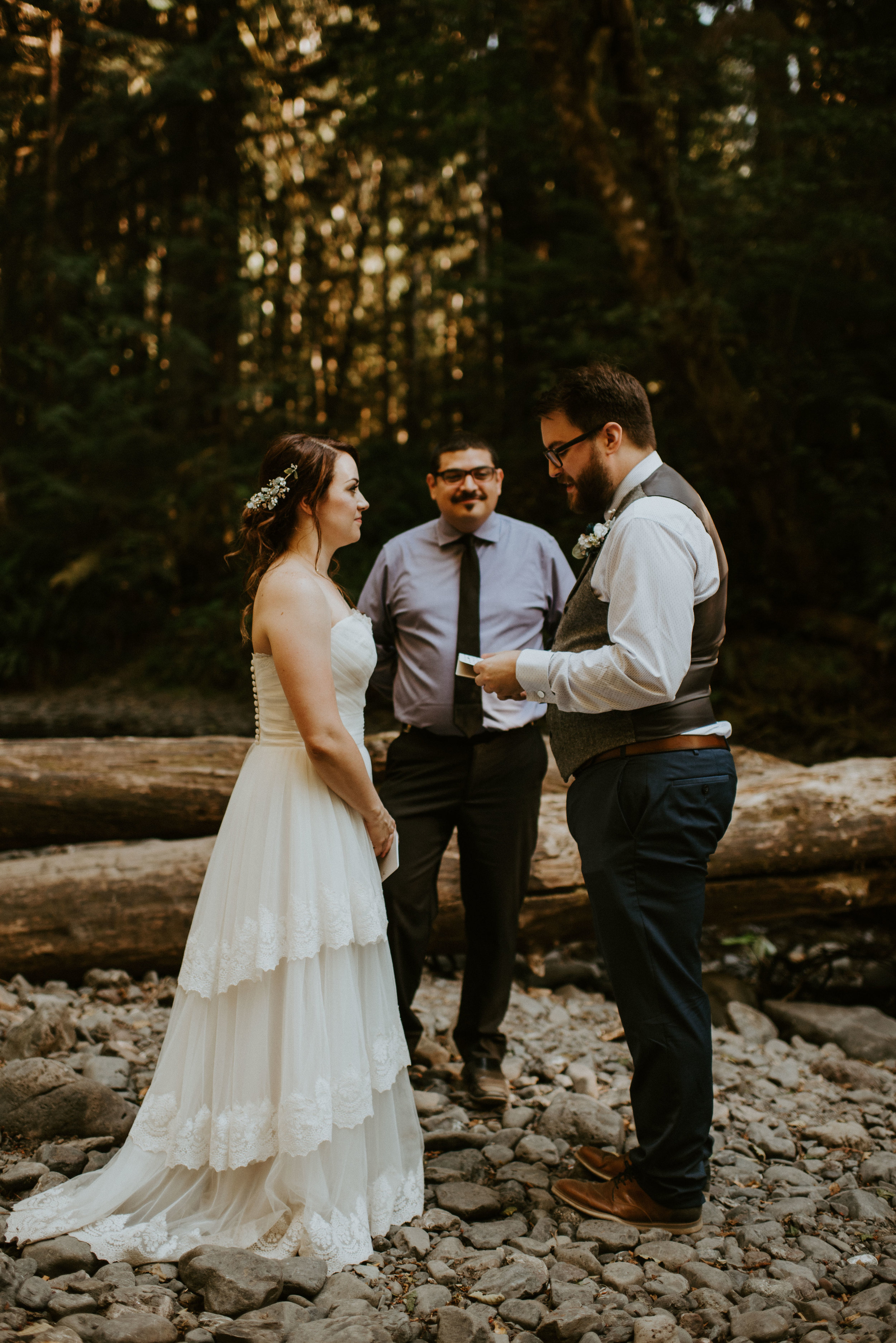 Chelsie + Matt's Marymere Falls Elopement at Olympic National Park by Kamra Fuller Photography