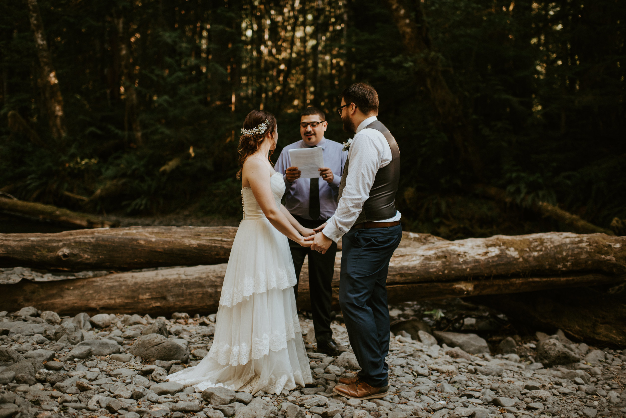 Chelsie + Matt's Marymere Falls Elopement at Olympic National Park by Kamra Fuller Photography