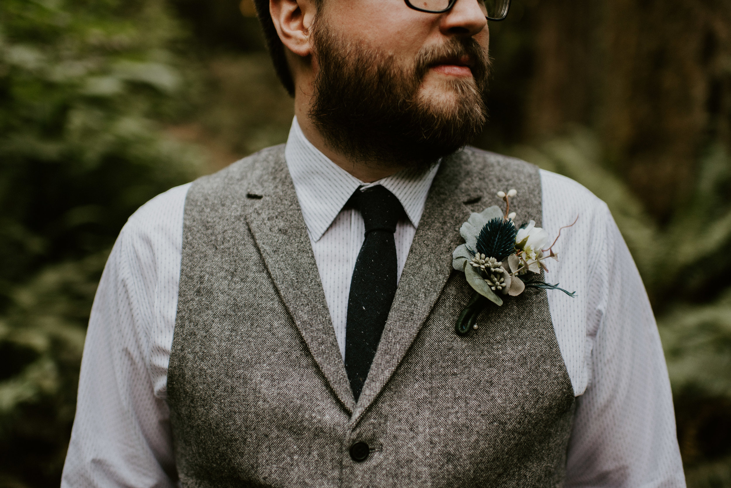 Chelsie + Matt's Marymere Falls Elopement at Olympic National Park by Kamra Fuller Photography