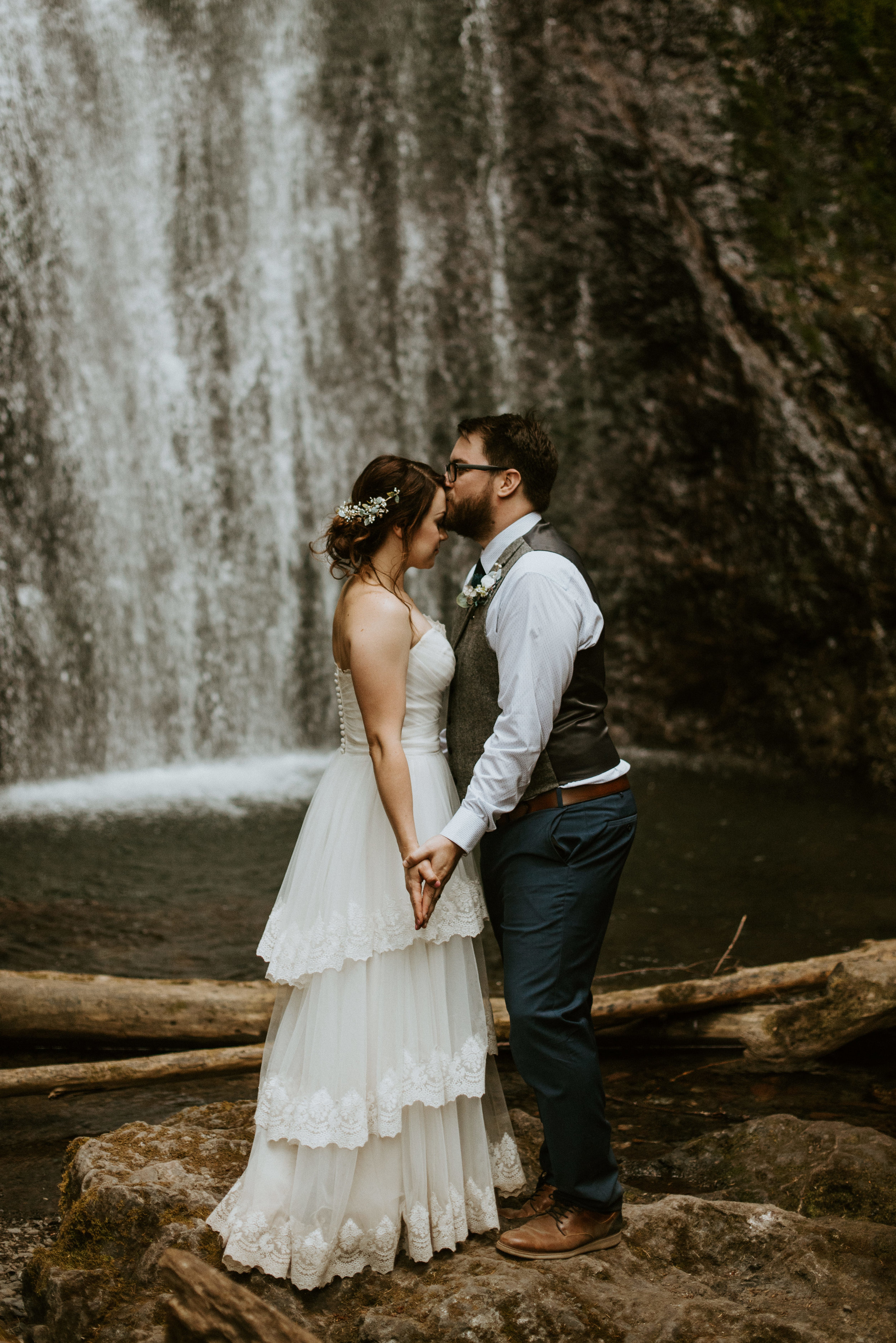 Chelsie + Matt's Marymere Falls Elopement at Olympic National Park by Kamra Fuller Photography