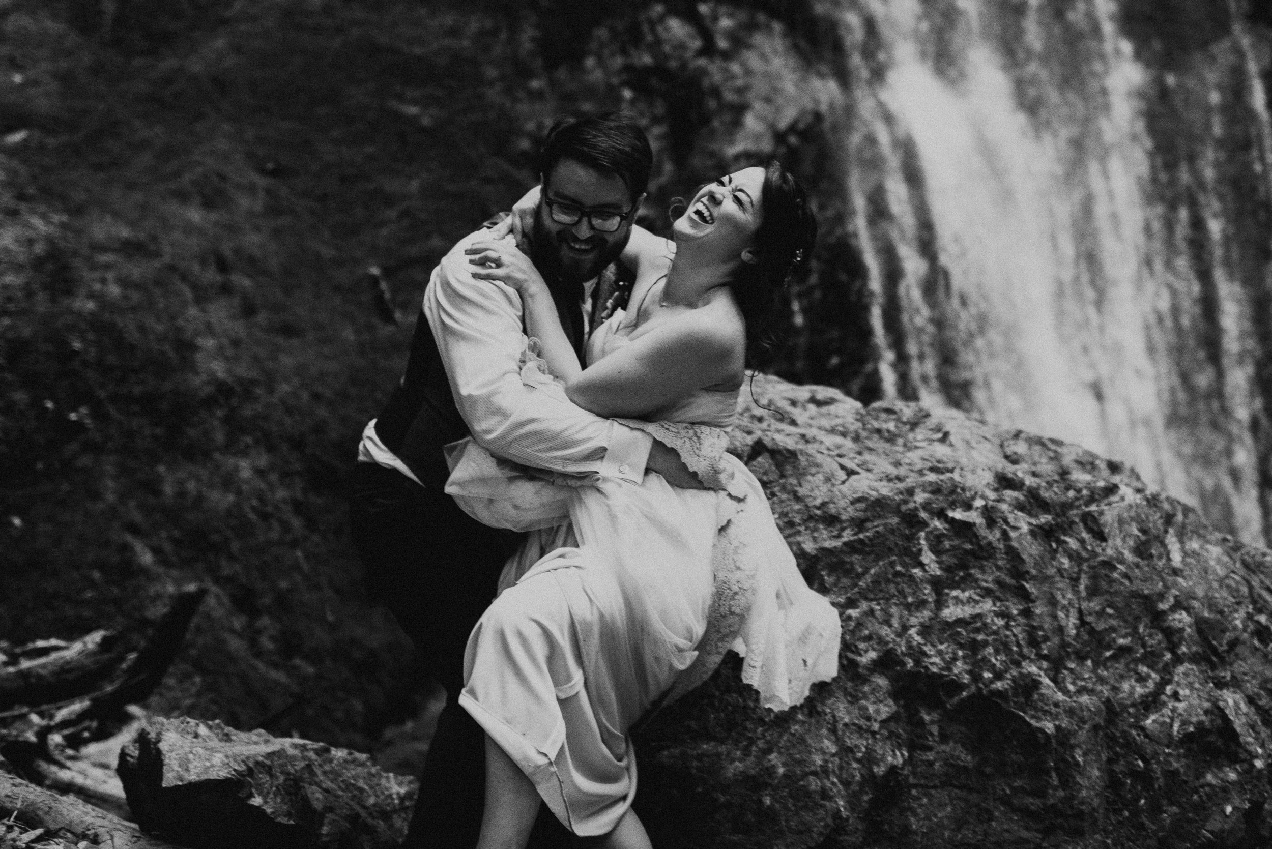 Chelsie + Matt's Marymere Falls Elopement at Olympic National Park by Kamra Fuller Photography