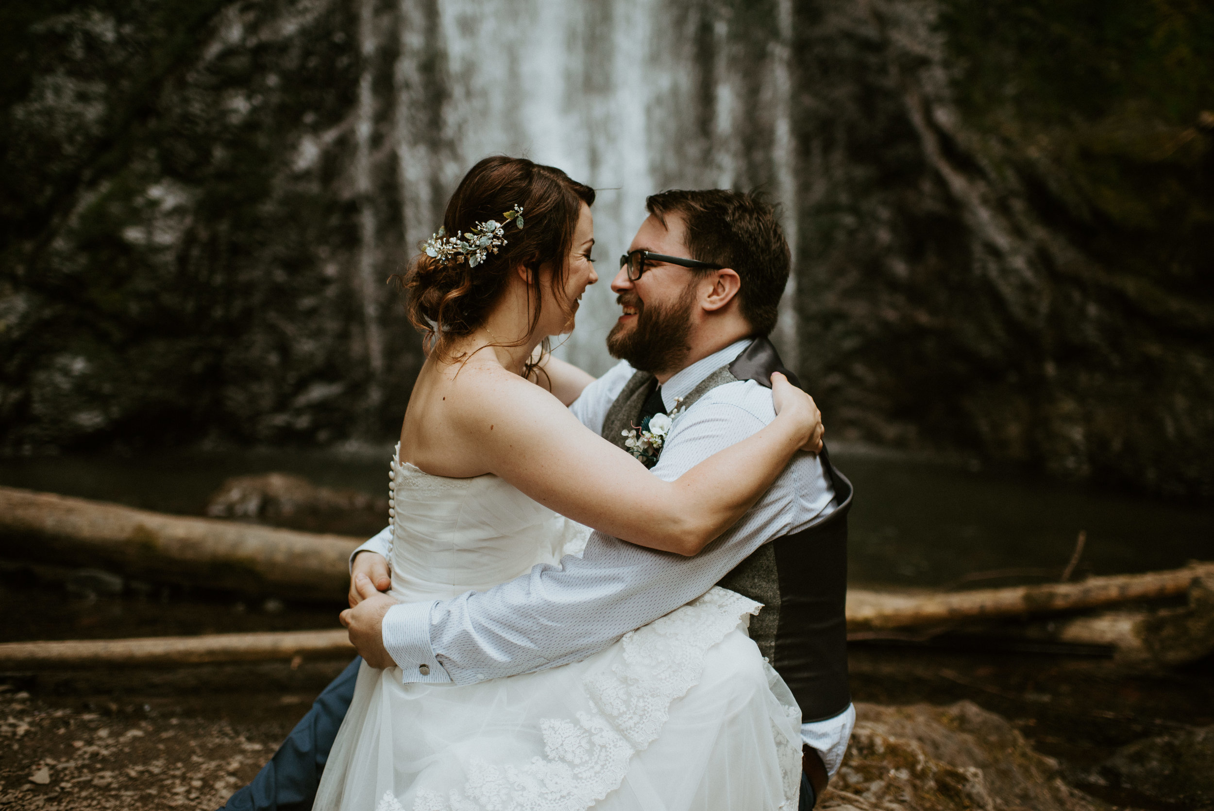 Chelsie + Matt's Marymere Falls Elopement at Olympic National Park by Kamra Fuller Photography