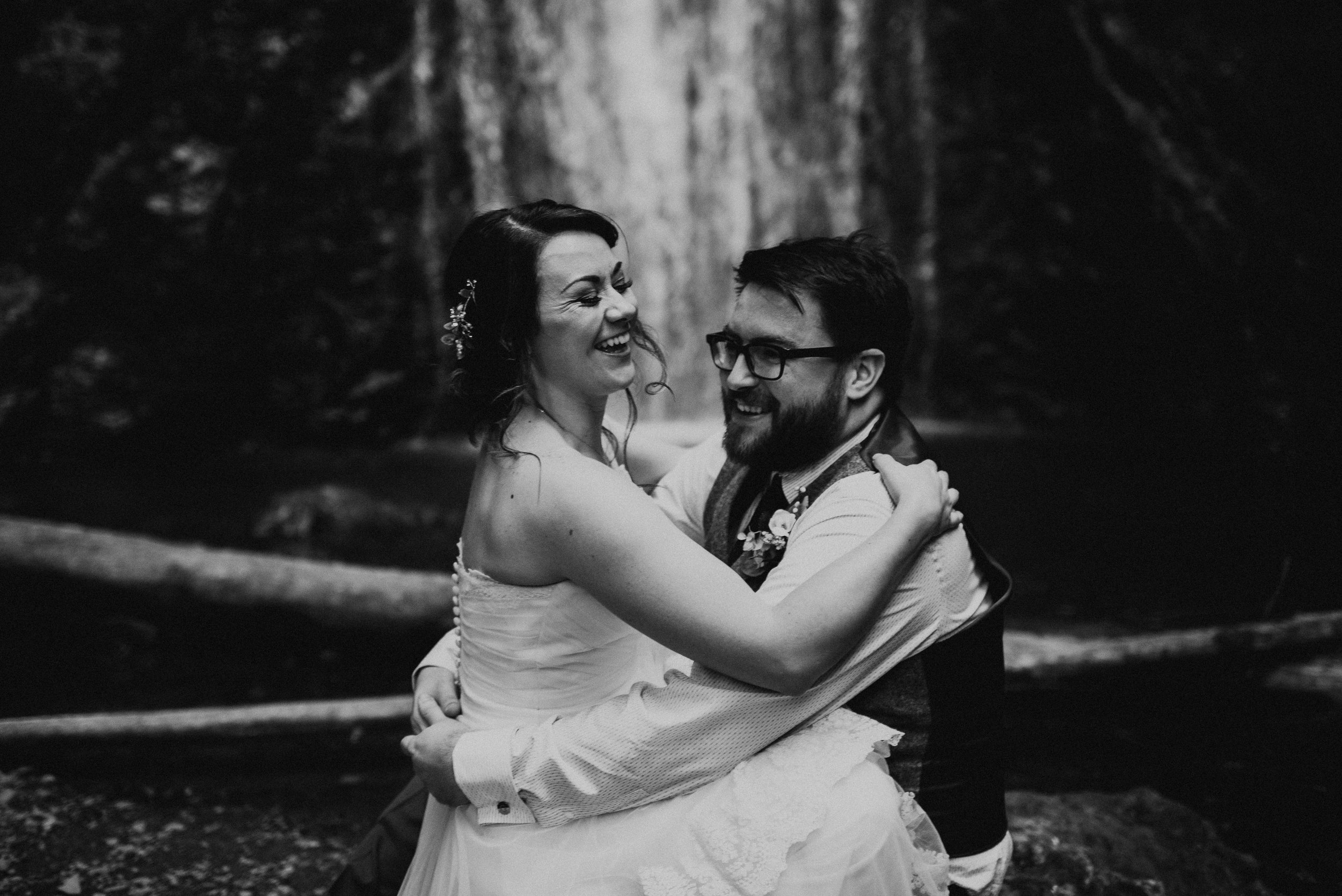 Chelsie + Matt's Marymere Falls Elopement at Olympic National Park by Kamra Fuller Photography