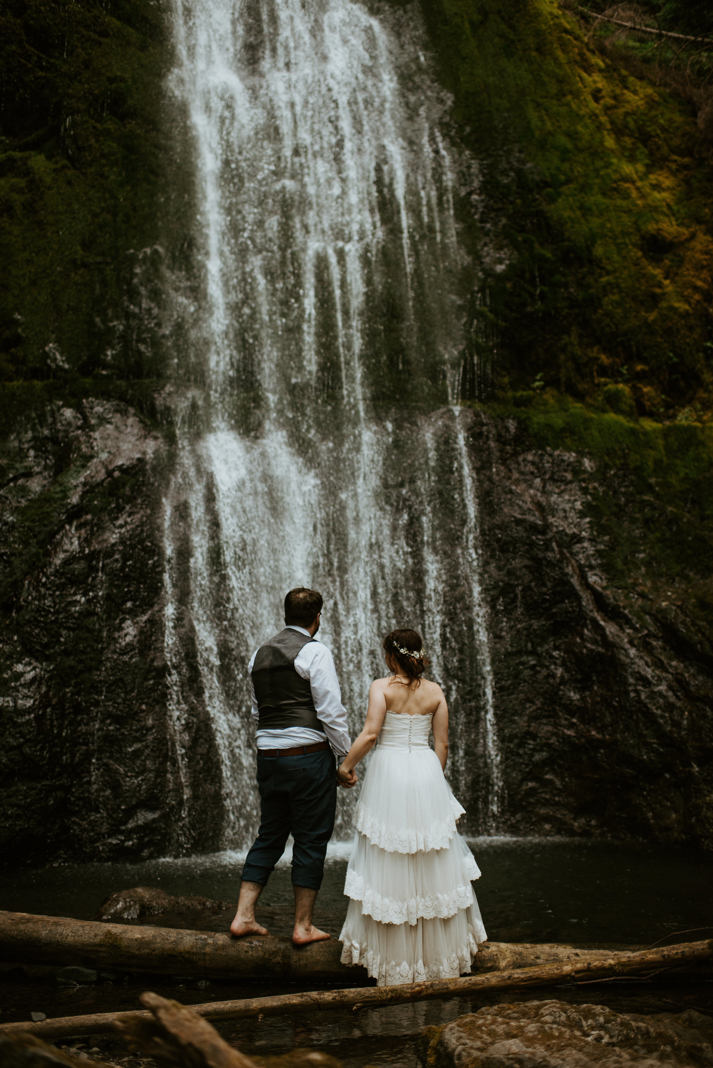 Chelsie + Matt's Marymere Falls Elopement at Olympic National Park by Kamra Fuller Photography