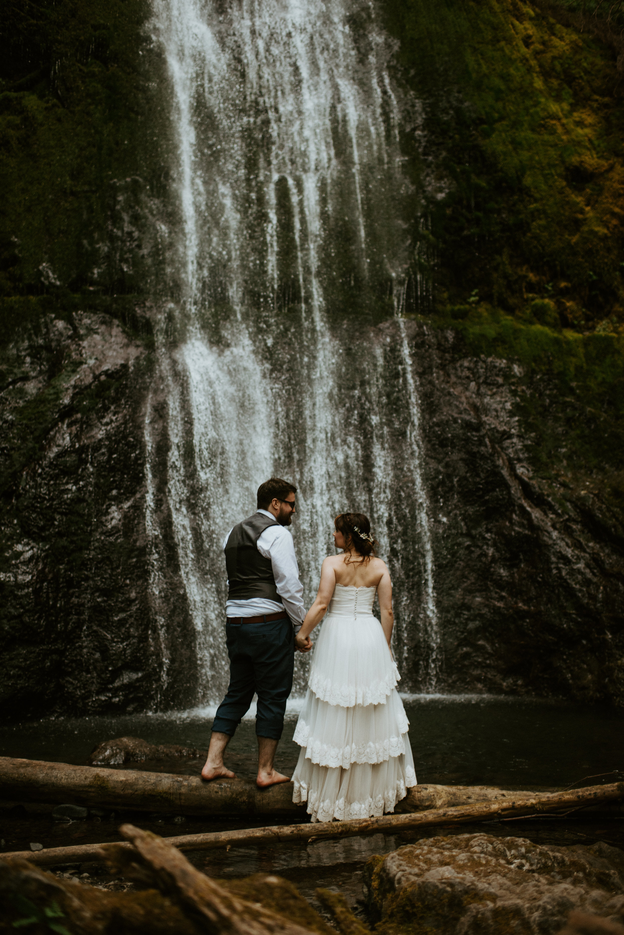 Chelsie + Matt's Marymere Falls Elopement at Olympic National Park by Kamra Fuller Photography