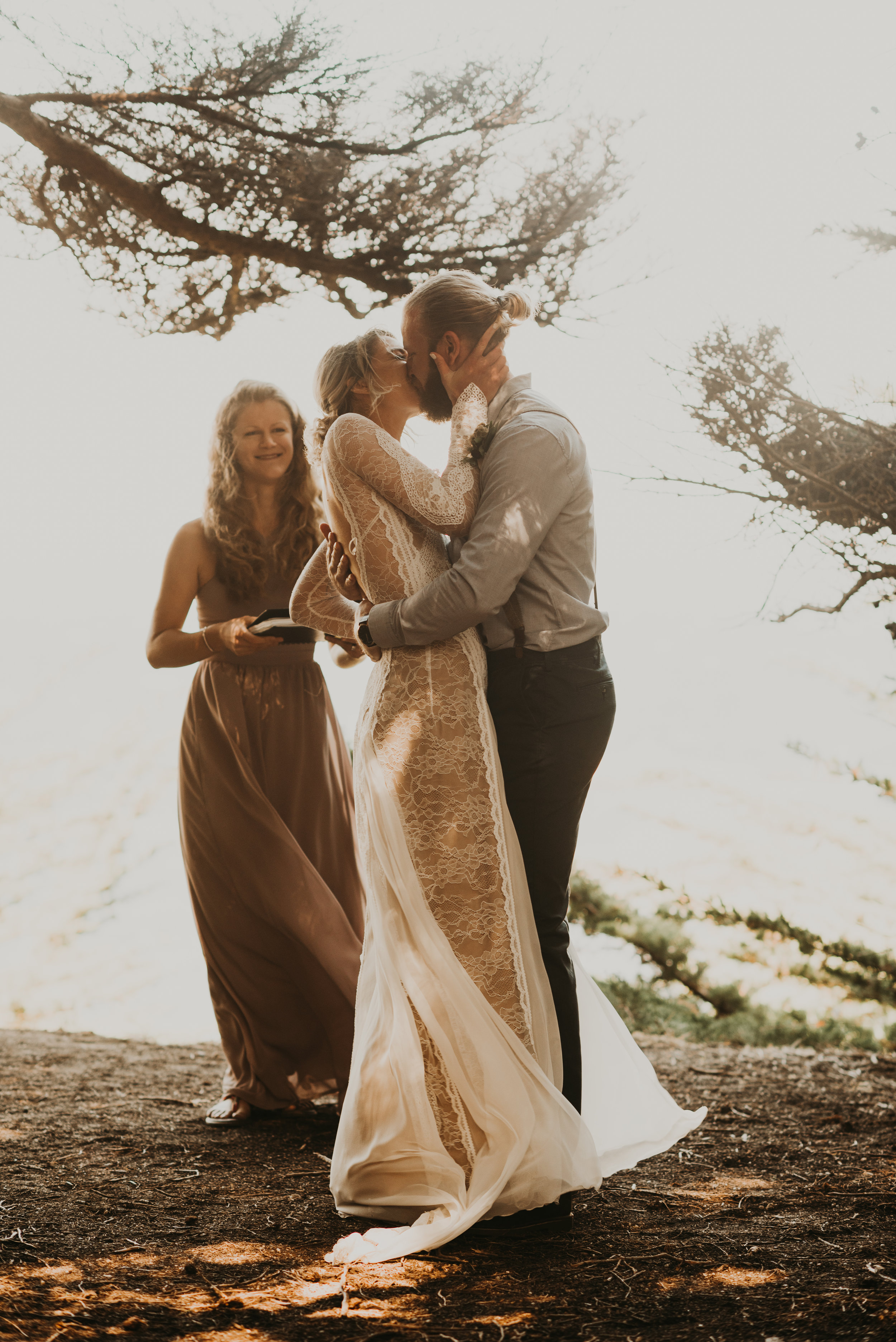 Joanna + Brian West Coast Intimate Adventure Wedding in Big Sur, CA by Seattle Wedding Photographer Kamra Fuller Photography