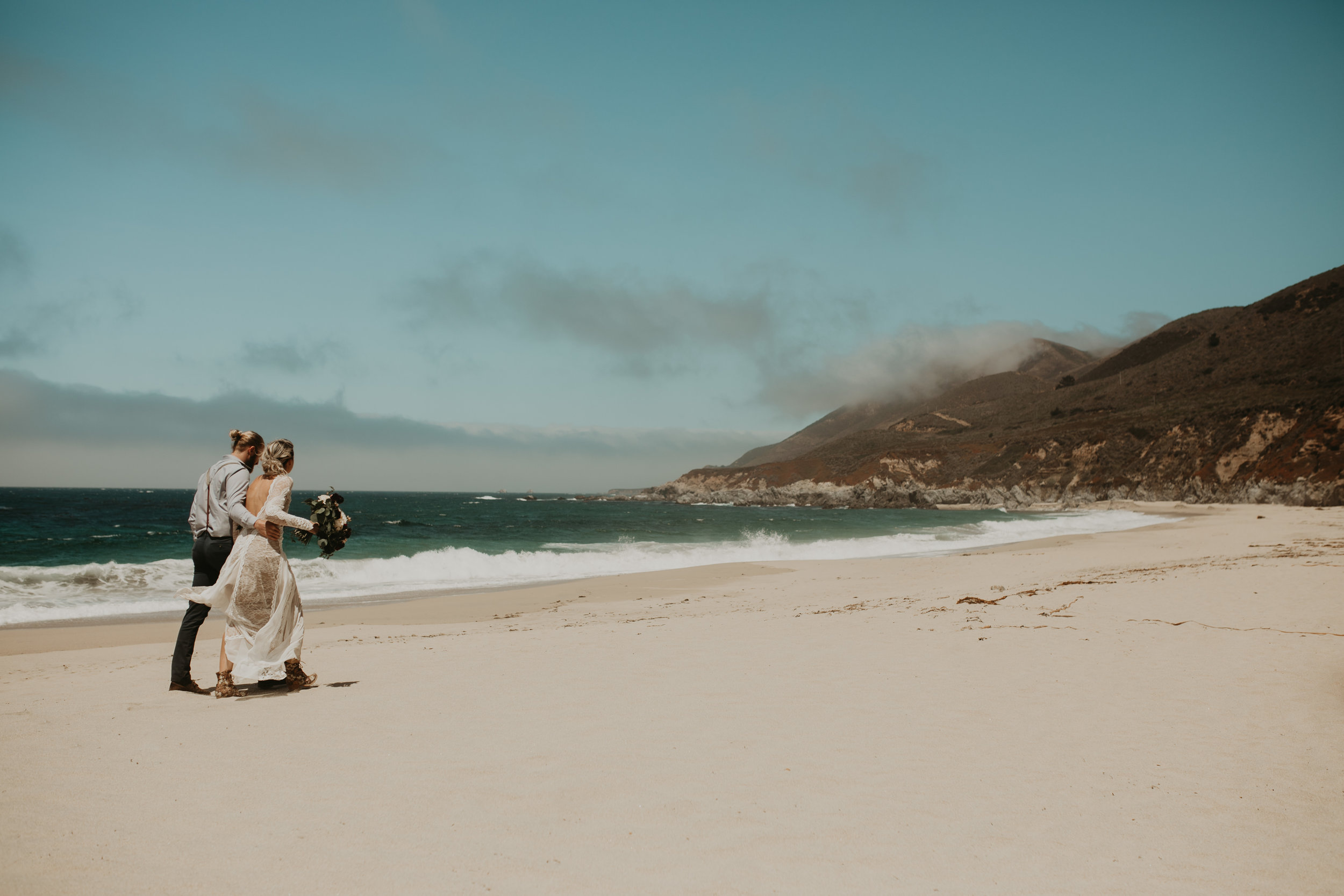 Joanna + Brian West Coast Intimate Adventure Wedding in Big Sur, CA by Seattle Wedding Photographer Kamra Fuller Photography