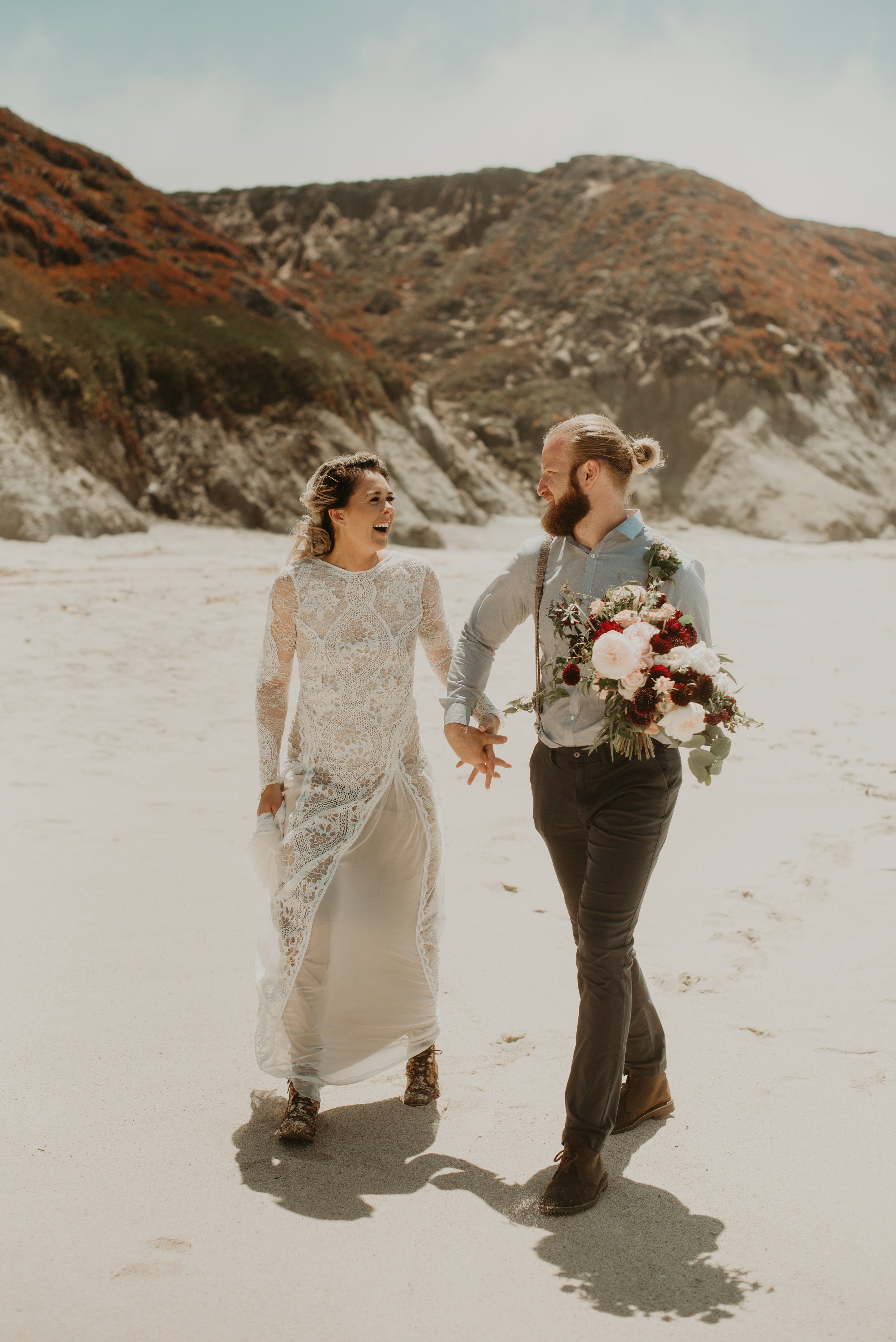 Joanna + Brian West Coast Intimate Adventure Wedding in Big Sur, CA by Seattle Wedding Photographer Kamra Fuller Photography