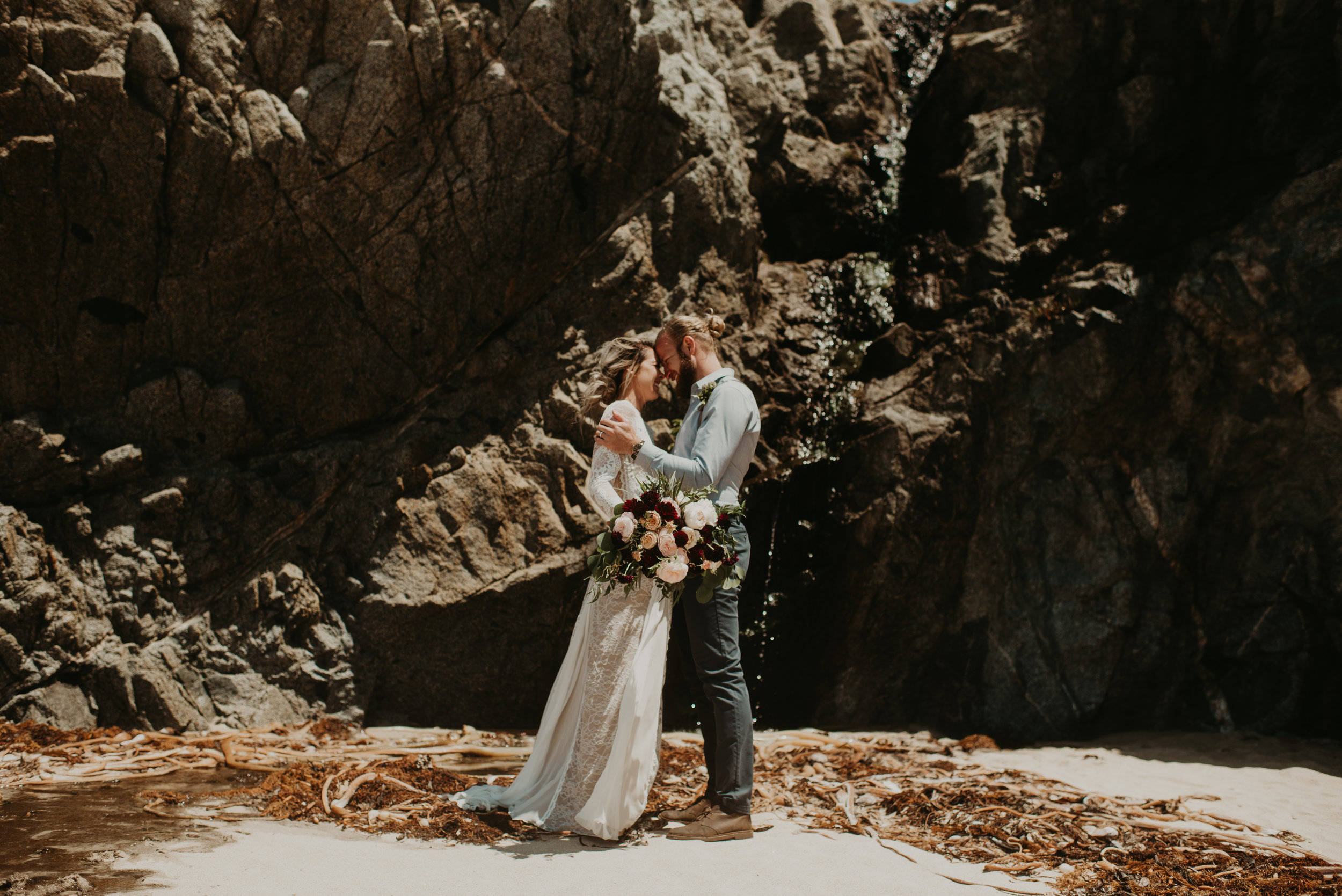 Joanna + Brian West Coast Intimate Adventure Wedding in Big Sur, CA by Seattle Wedding Photographer Kamra Fuller Photography