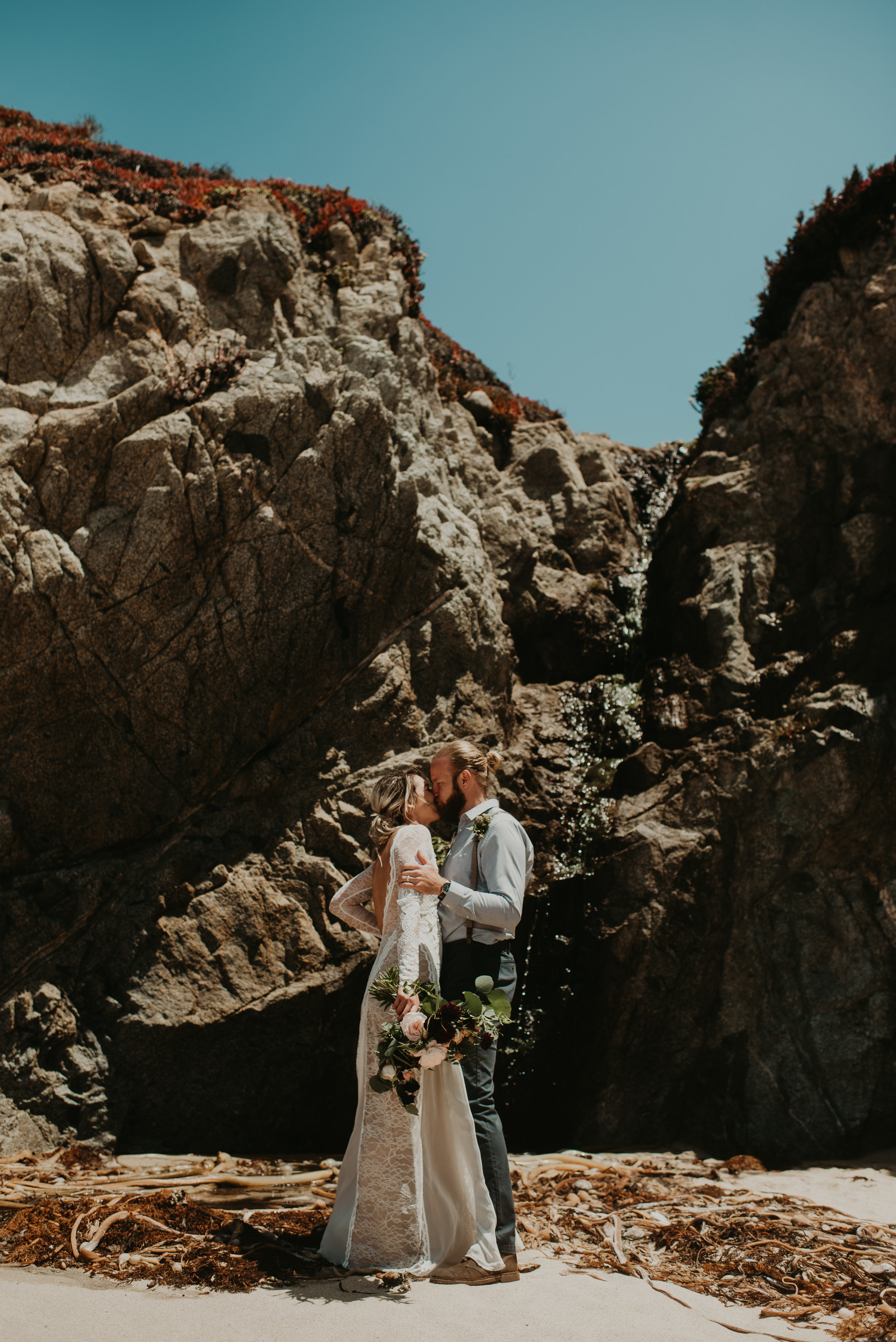 Joanna + Brian West Coast Intimate Adventure Wedding in Big Sur, CA by Seattle Wedding Photographer Kamra Fuller Photography