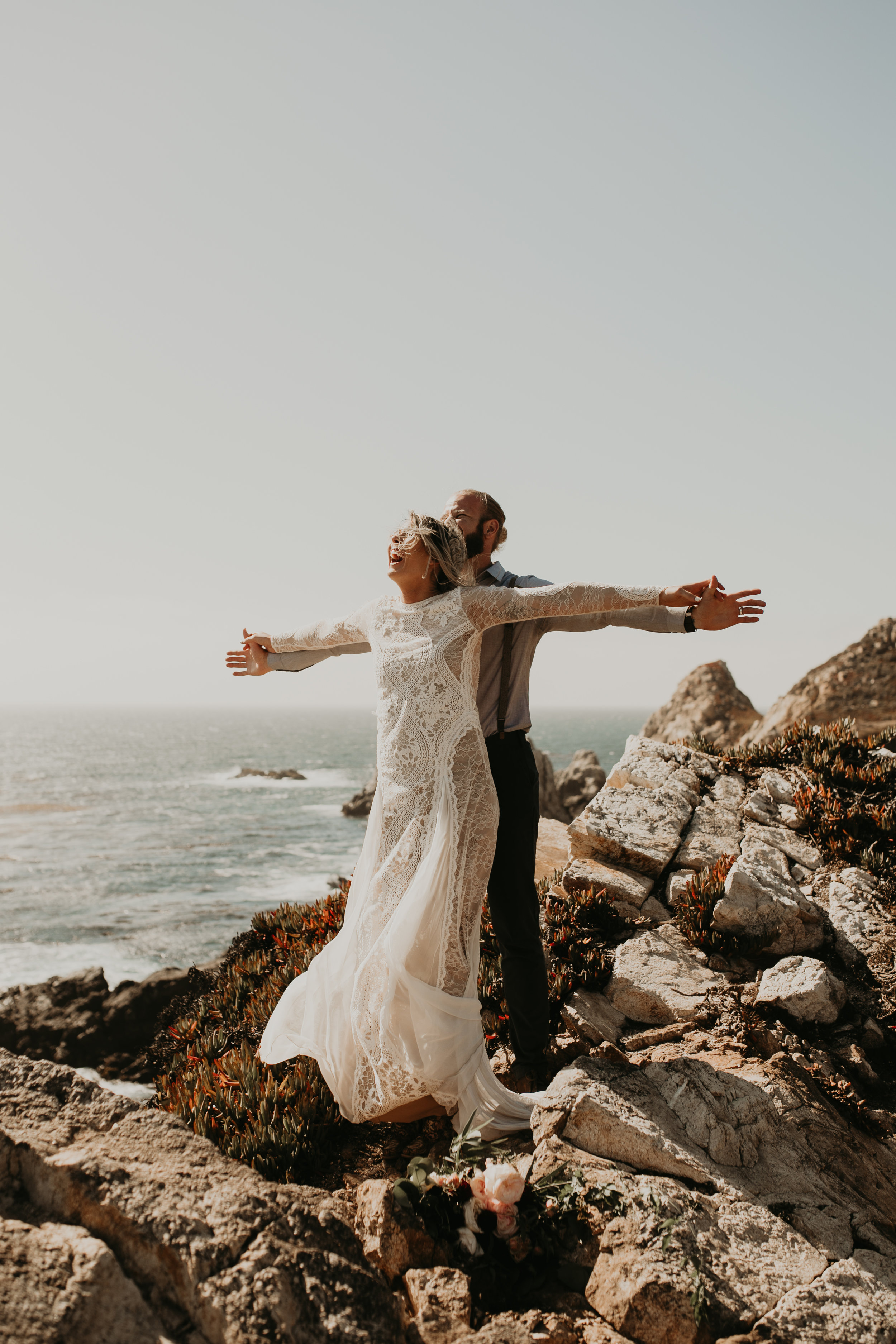 Joanna + Brian West Coast Intimate Adventure Wedding in Big Sur, CA by Seattle Wedding Photographer Kamra Fuller Photography