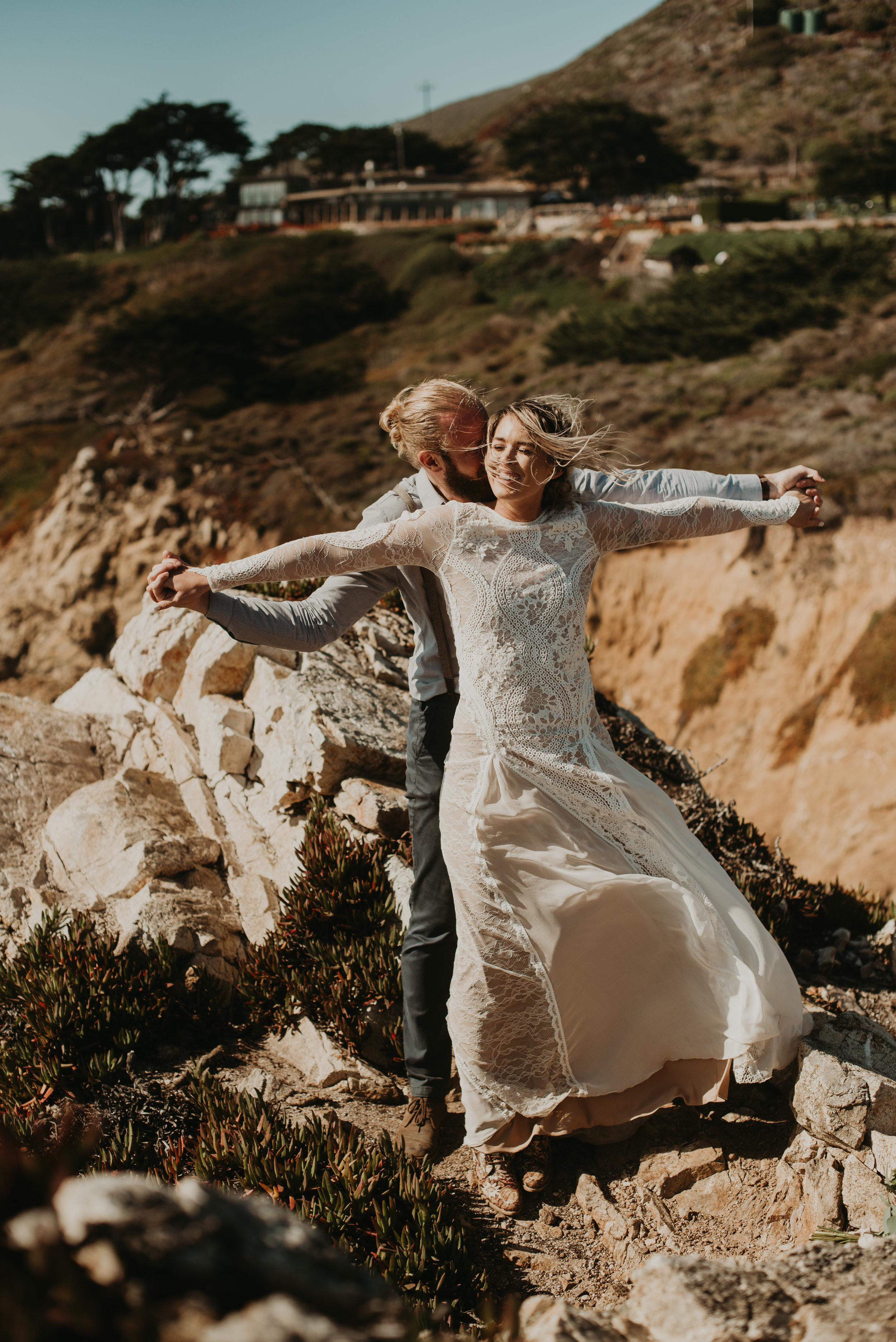 Joanna + Brian West Coast Intimate Adventure Wedding in Big Sur, CA by Seattle Wedding Photographer Kamra Fuller Photography