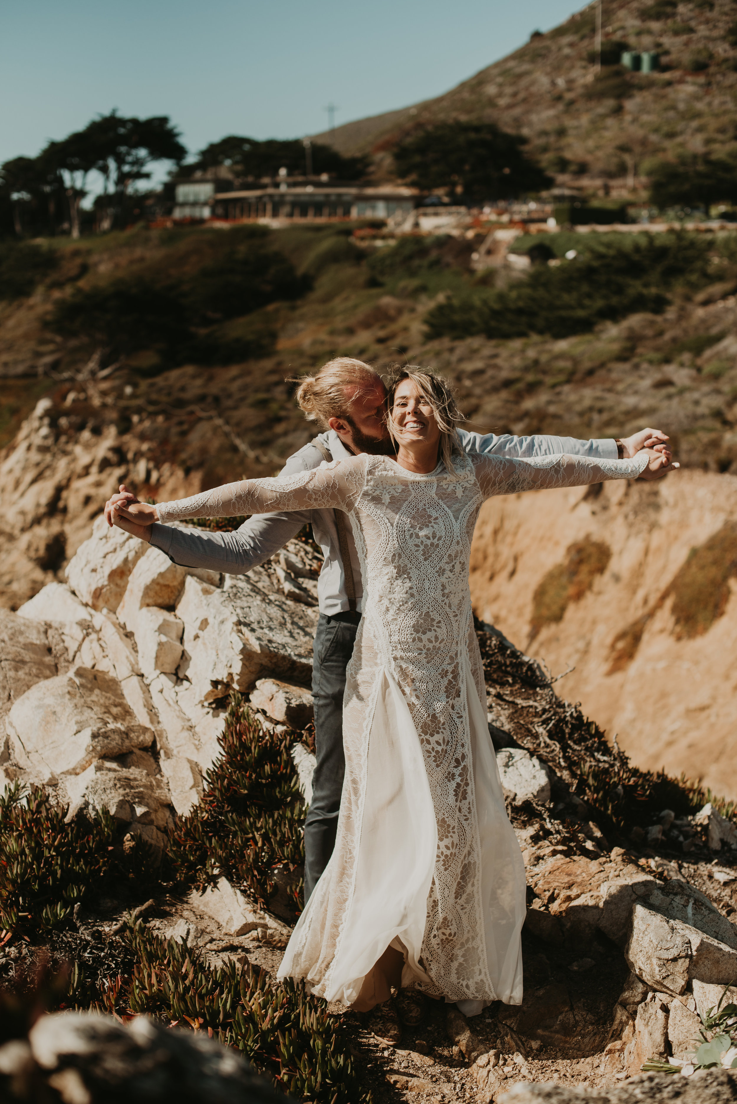 Joanna + Brian West Coast Intimate Adventure Wedding in Big Sur, CA by Seattle Wedding Photographer Kamra Fuller Photography