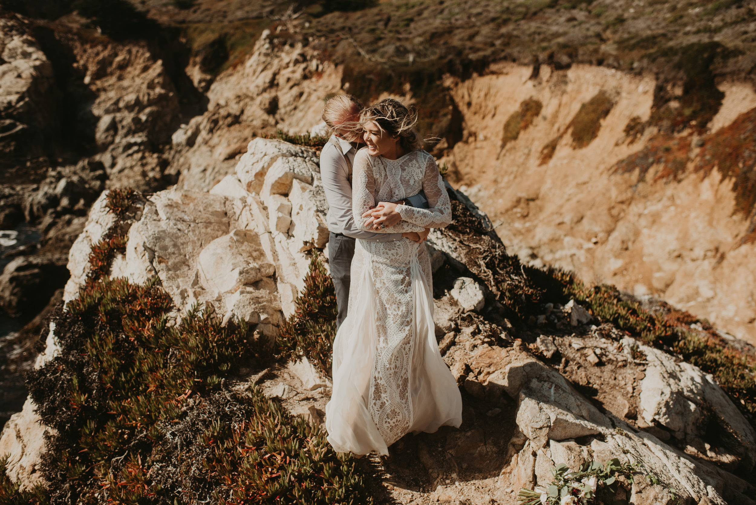 Joanna + Brian West Coast Intimate Adventure Wedding in Big Sur, CA by Seattle Wedding Photographer Kamra Fuller Photography