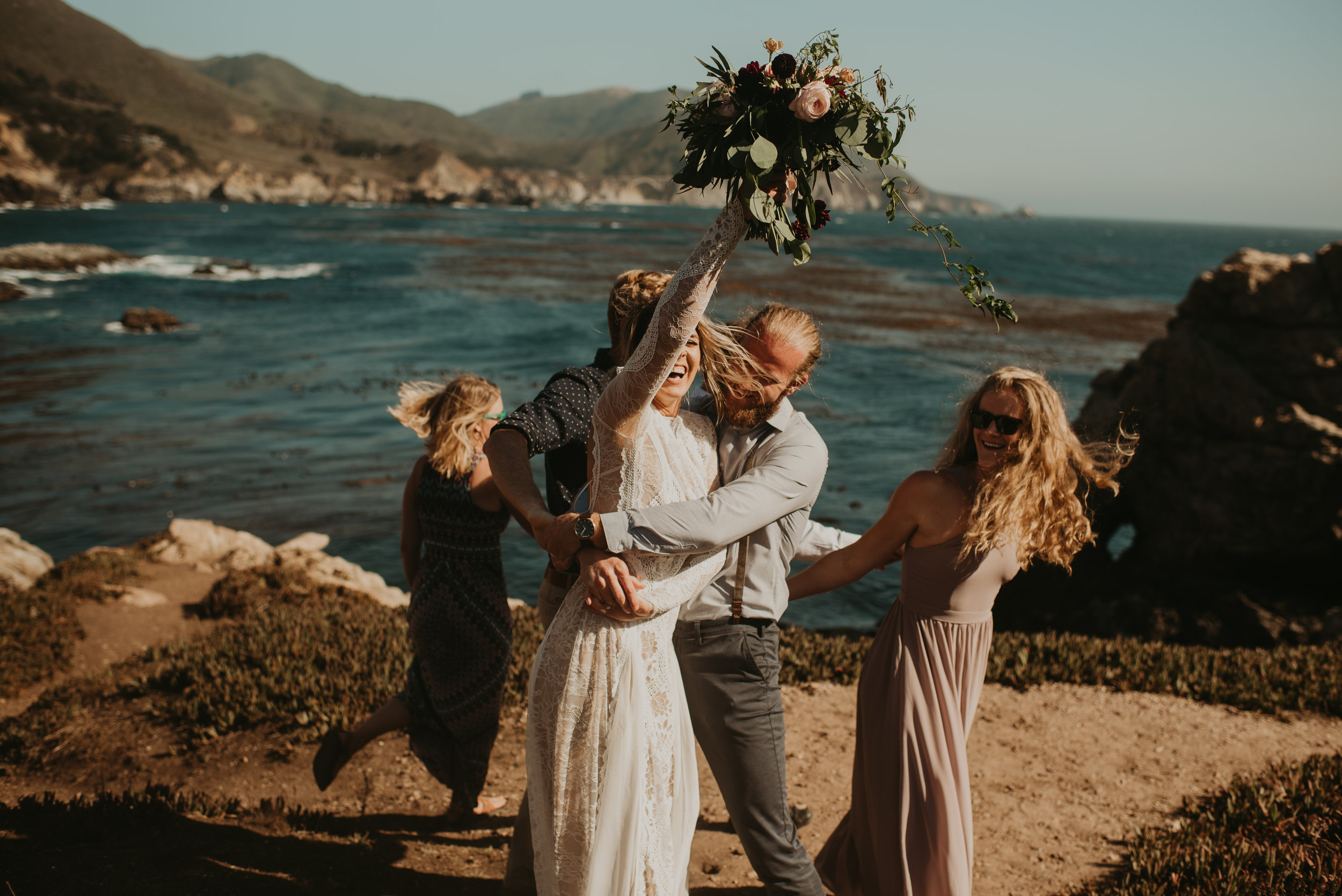 Joanna + Brian West Coast Intimate Adventure Wedding in Big Sur, CA by Seattle Wedding Photographer Kamra Fuller Photography