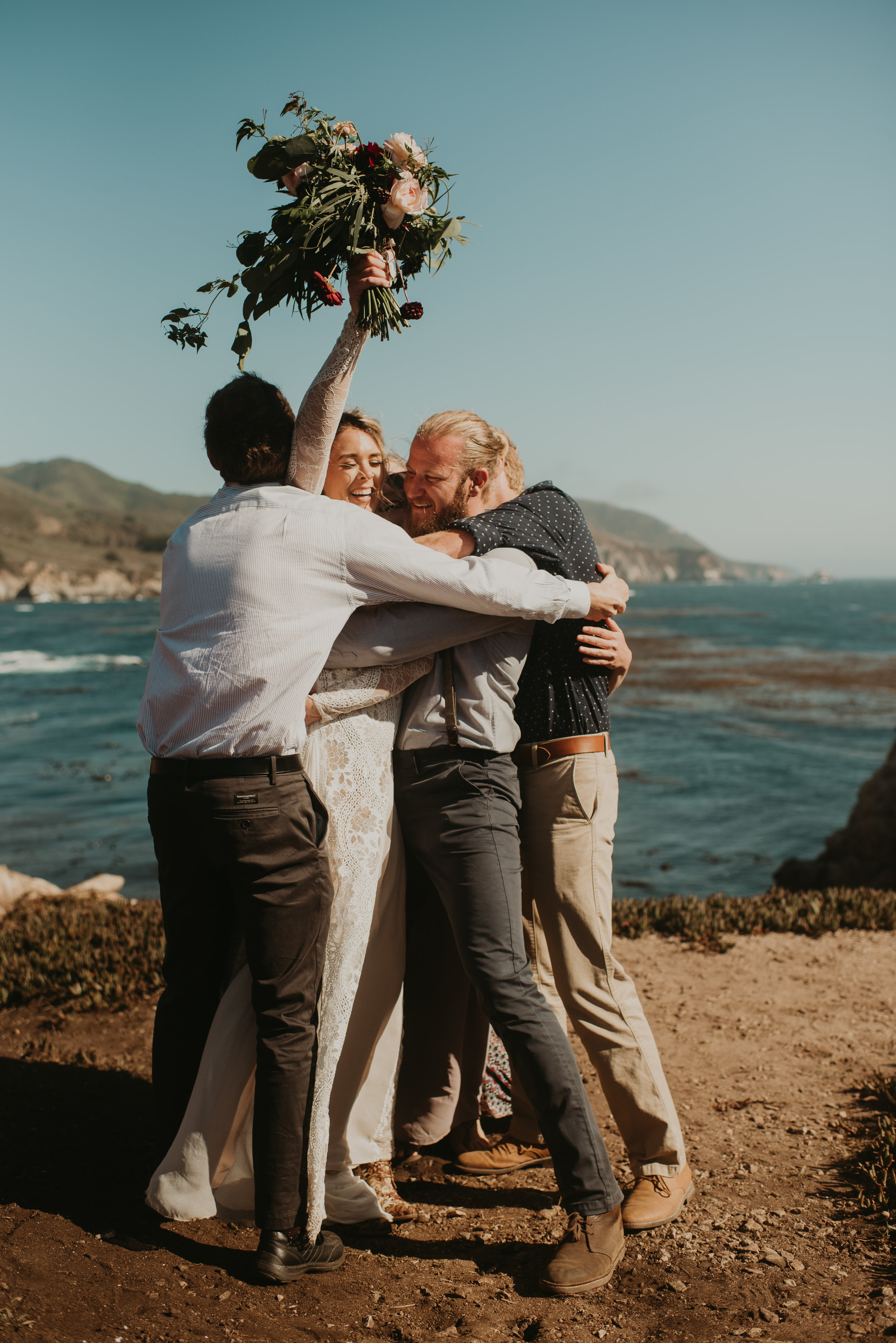 Joanna + Brian West Coast Intimate Adventure Wedding in Big Sur, CA by Seattle Wedding Photographer Kamra Fuller Photography