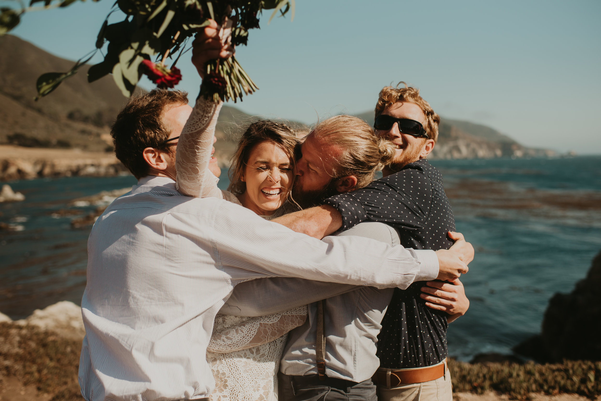 Joanna + Brian West Coast Intimate Adventure Wedding in Big Sur, CA by Seattle Wedding Photographer Kamra Fuller Photography