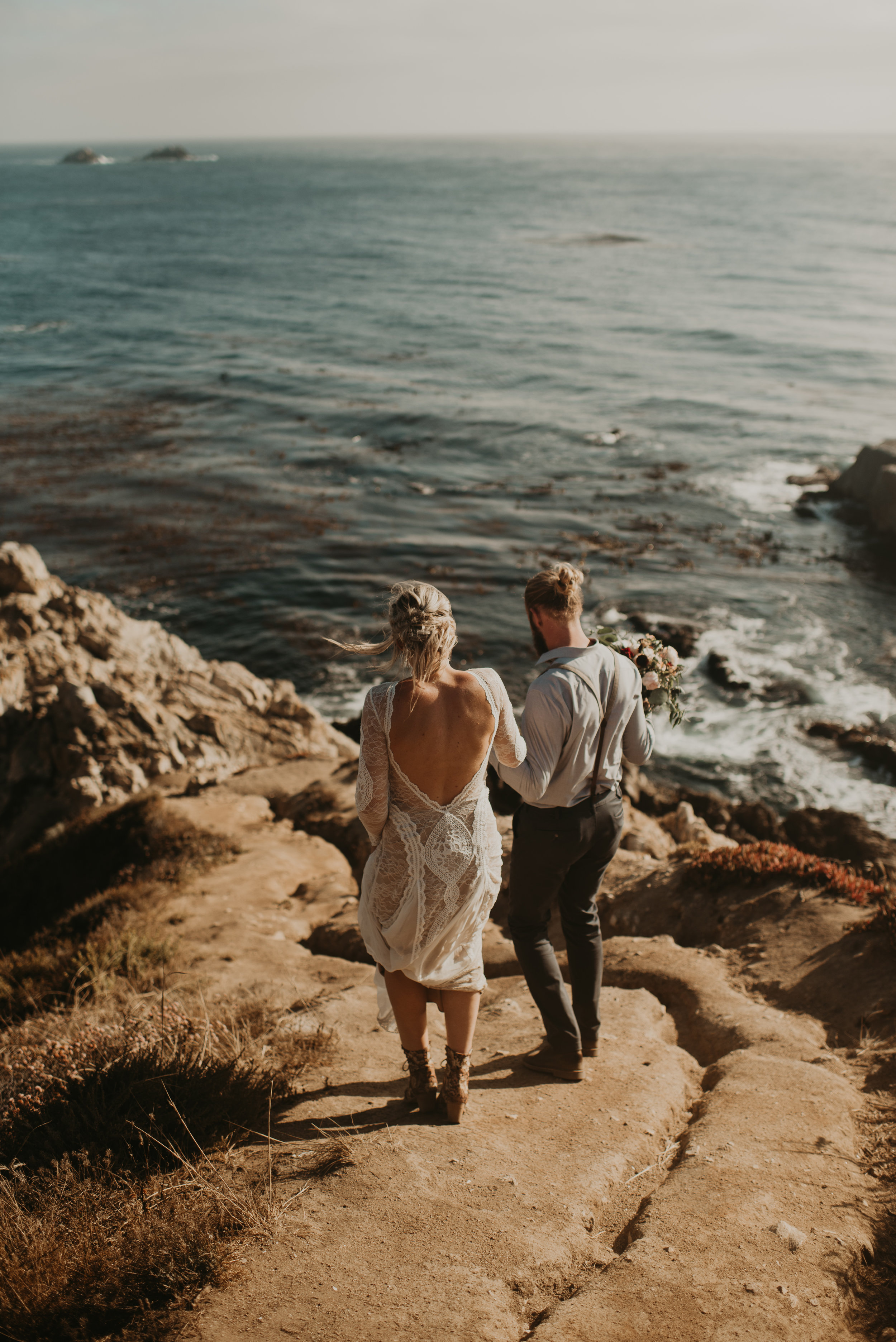 Joanna + Brian West Coast Intimate Adventure Wedding in Big Sur, CA by Seattle Wedding Photographer Kamra Fuller Photography