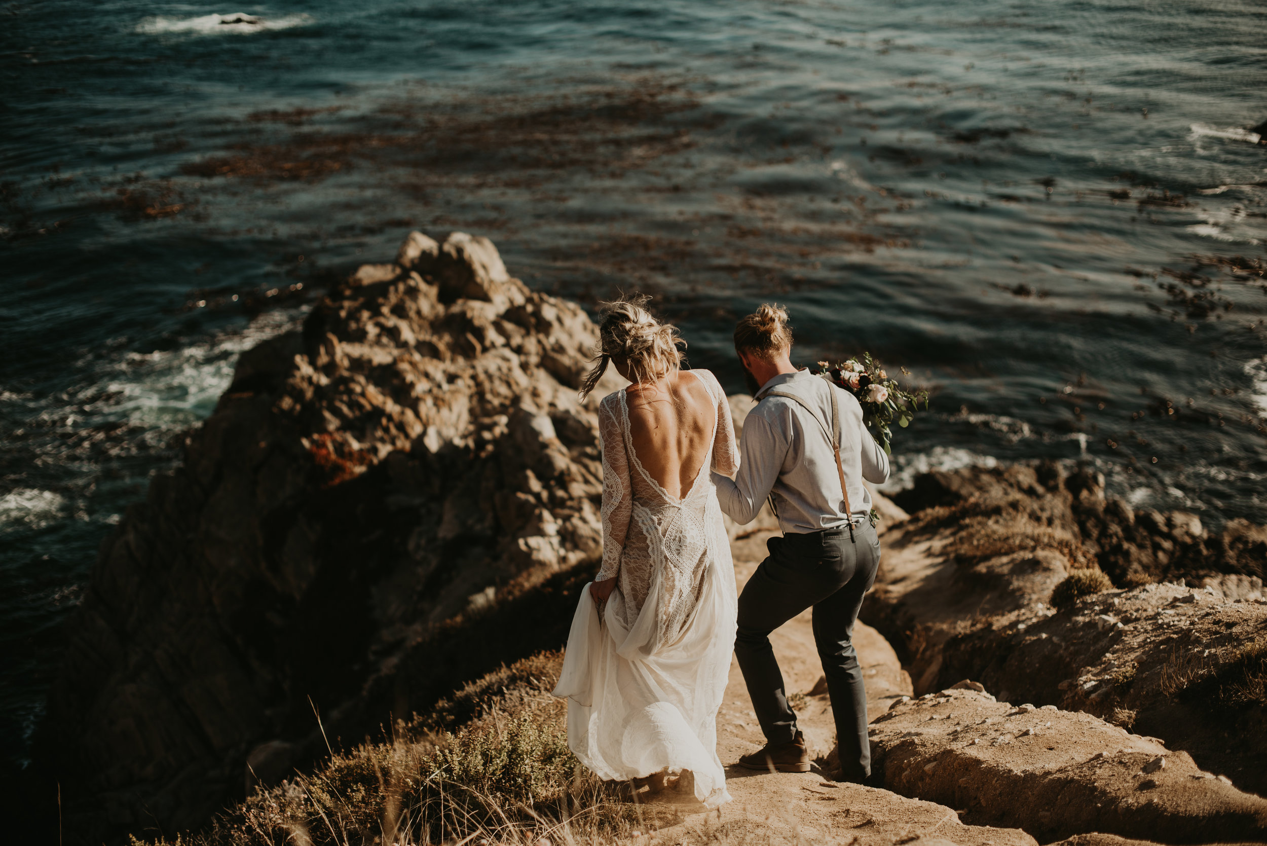 Joanna + Brian West Coast Intimate Adventure Wedding in Big Sur, CA by Seattle Wedding Photographer Kamra Fuller Photography