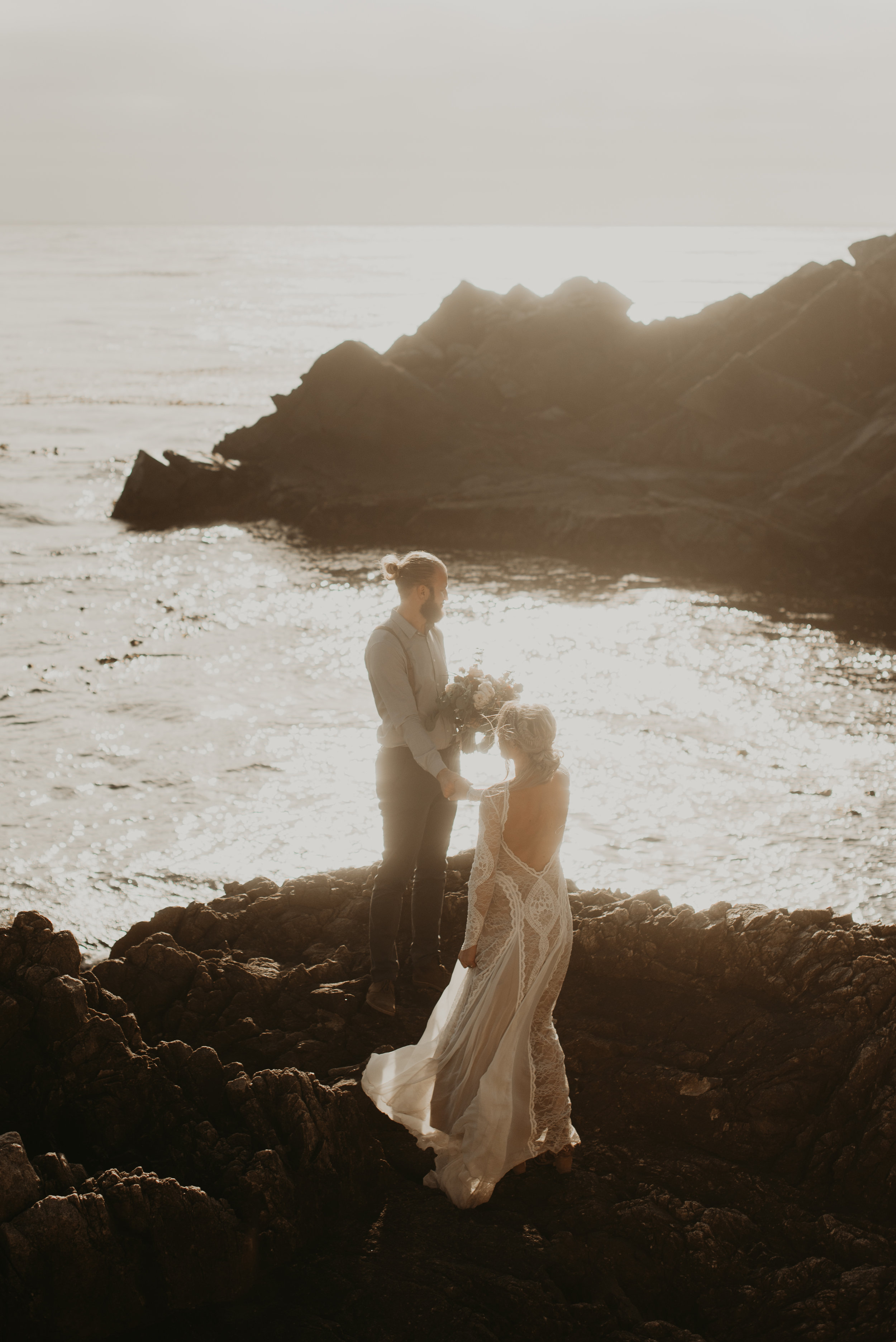 Joanna + Brian West Coast Intimate Adventure Wedding in Big Sur, CA by Seattle Wedding Photographer Kamra Fuller Photography