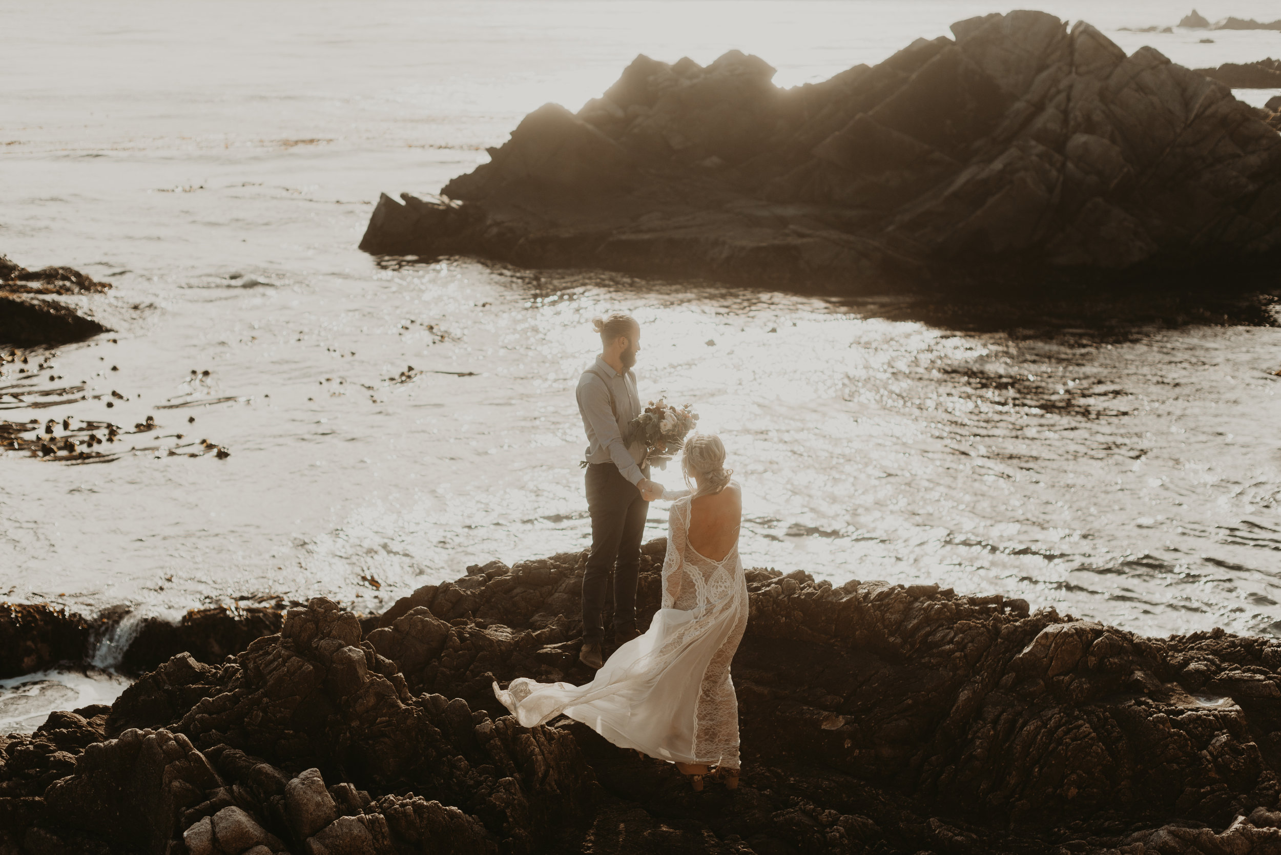 Joanna + Brian West Coast Intimate Adventure Wedding in Big Sur, CA by Seattle Wedding Photographer Kamra Fuller Photography