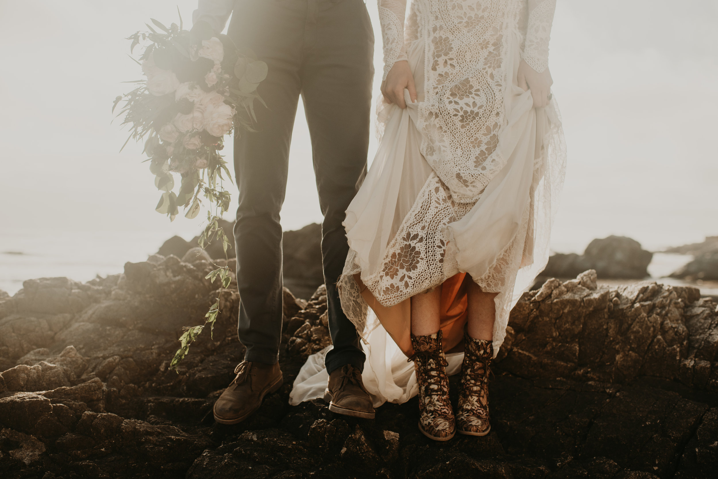  California Wedding and Elopement Photography - Big Sur Adventure Elopement and Monterey Intimate Wedding Reception by Seattle Elopement Photographer Kamra Fuller Photography 