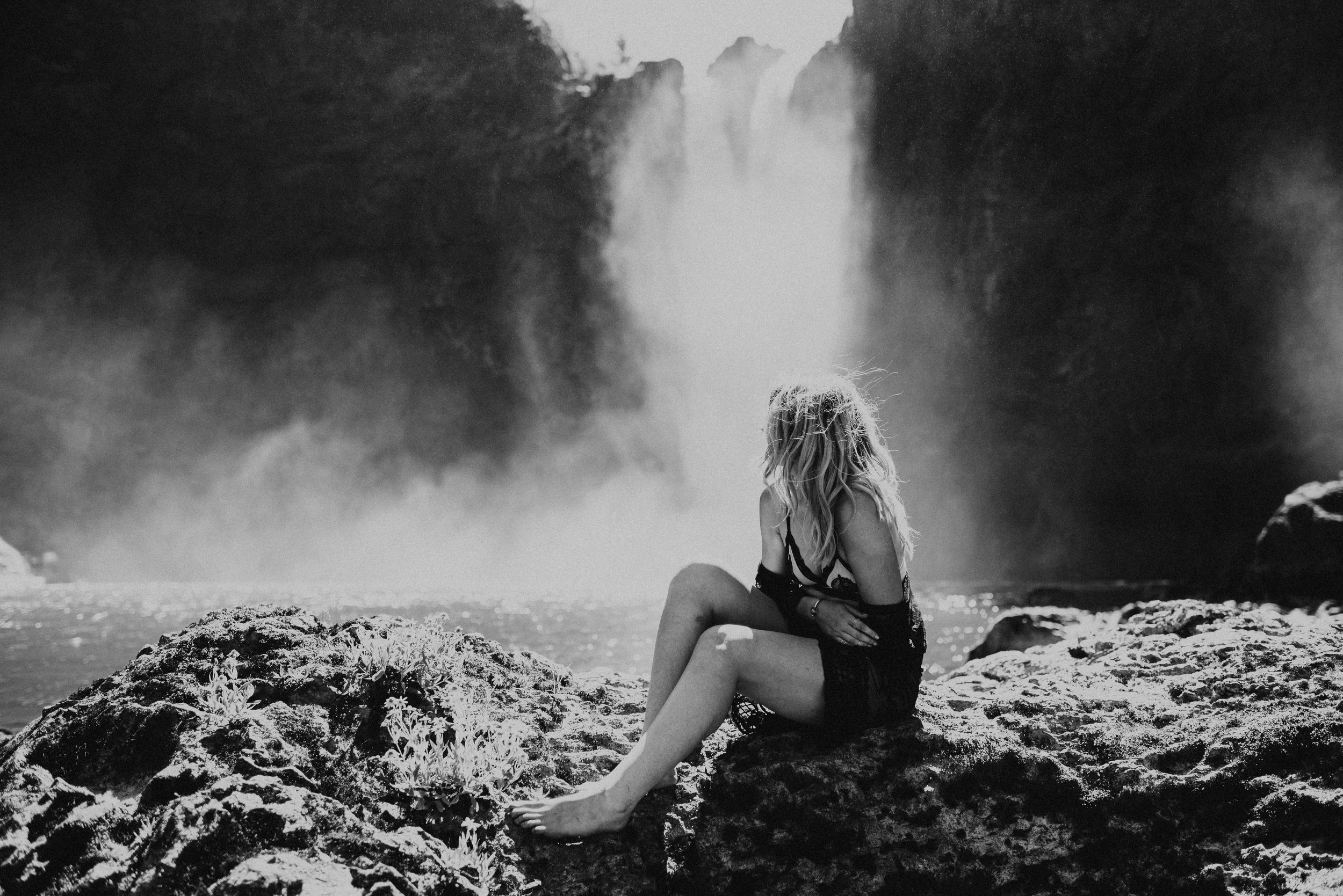 Snoqualmie Falls Boudoir Session by Kamra Fuller Photographer Seattle Boudoir Photographer