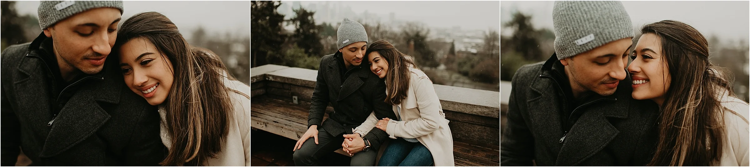Seattle Proposal at Kerry Park by Seattle Wedding Photographer Kamra Fuller Photography