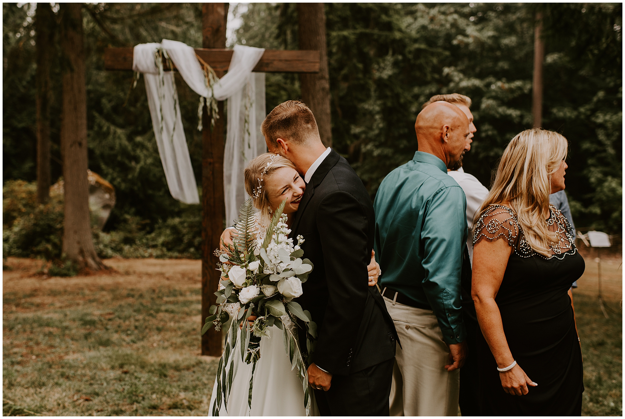 Cameo + Dawson's romantic backyard wedding in Olalla, WA by Seattle Wedding Photographer, Kamra Fuller Photography