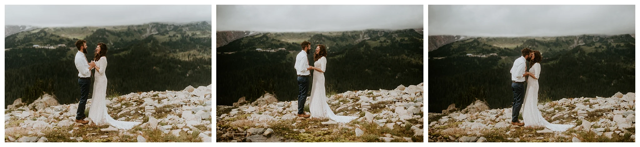 Pinnacle Peak Adventure Elopement at Mt. Rainier National Park by Seattle Elopement Photographer, Kamra Fuller Photography - Seattle Wedding Photographer