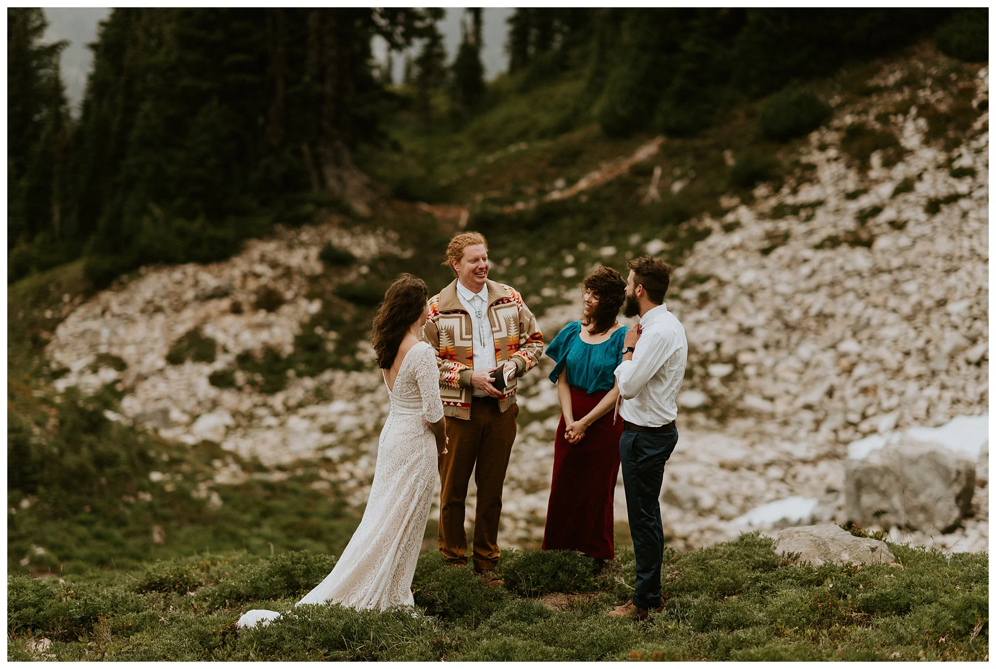 Pinnacle Peak Adventure Elopement at Mt. Rainier National Park by Seattle Elopement Photographer, Kamra Fuller Photography - Seattle Wedding Photographer