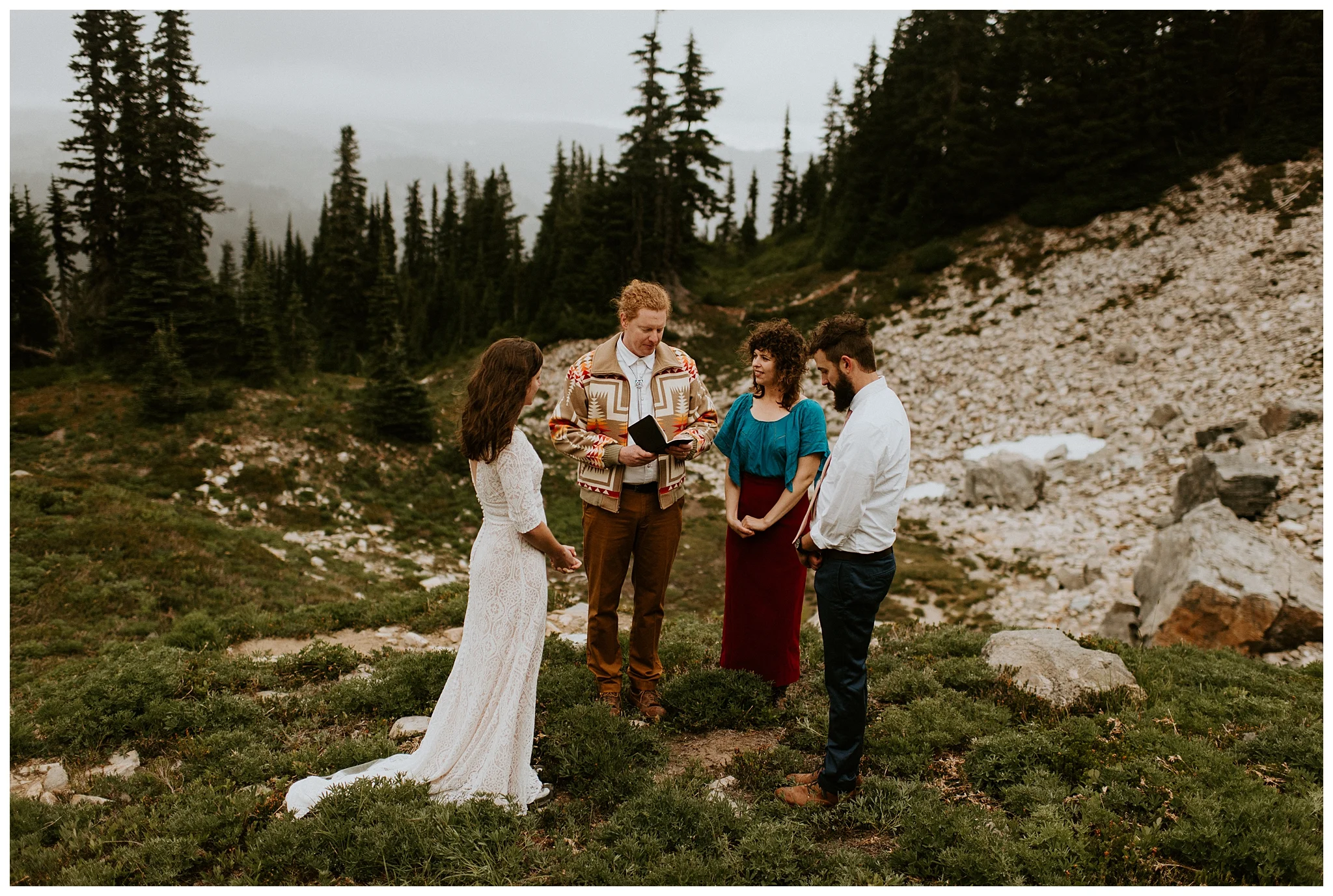 Pinnacle Peak Adventure Elopement at Mt. Rainier National Park by Seattle Elopement Photographer, Kamra Fuller Photography - Seattle Wedding Photographer