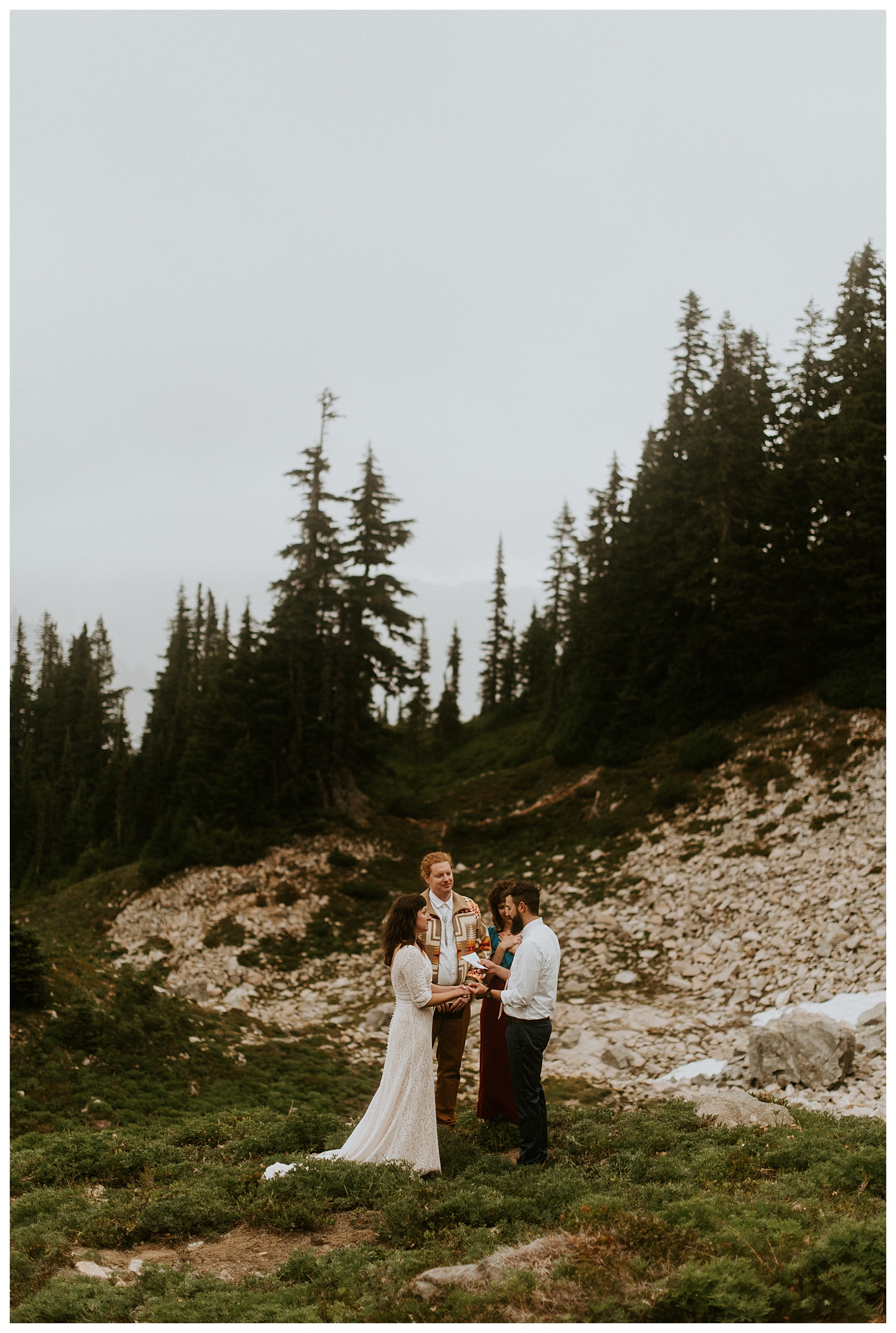 Pinnacle Peak Adventure Elopement at Mt. Rainier National Park by Seattle Elopement Photographer, Kamra Fuller Photography - Seattle Wedding Photographer