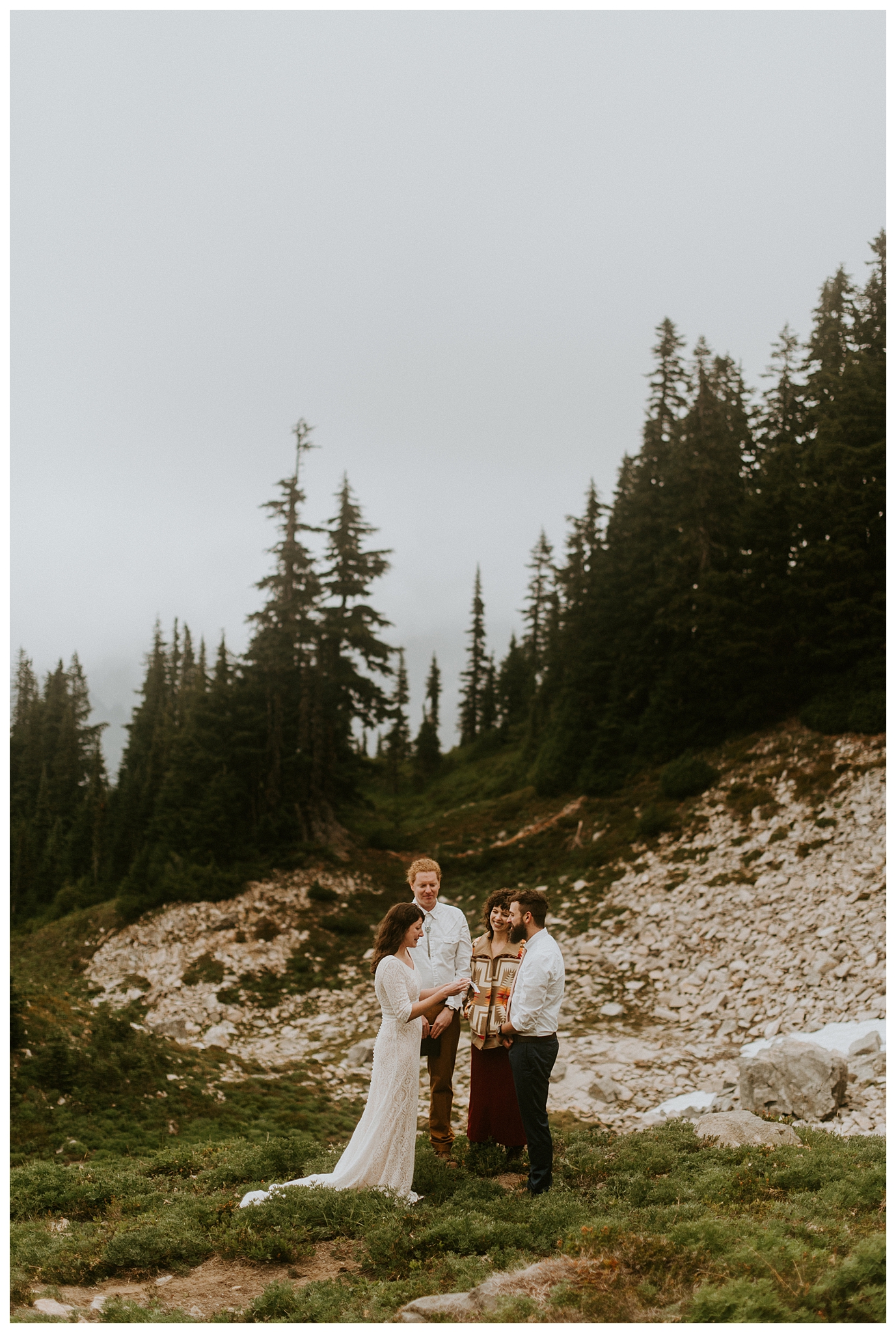 Pinnacle Peak Adventure Elopement at Mt. Rainier National Park by Seattle Elopement Photographer, Kamra Fuller Photography - Seattle Wedding Photographer