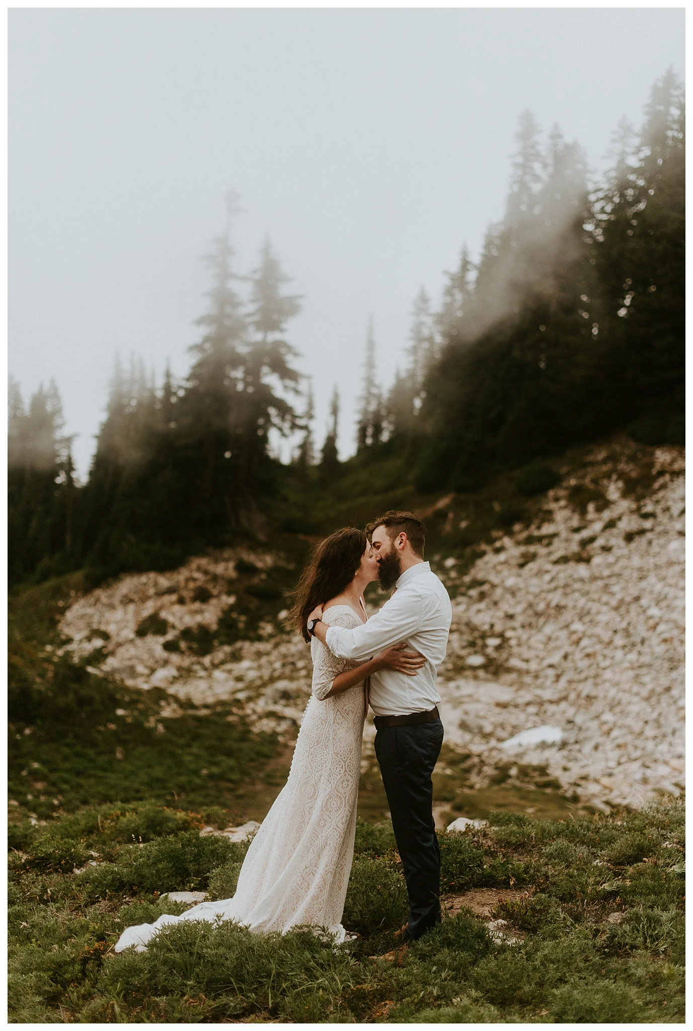 Pinnacle Peak Adventure Elopement at Mt. Rainier National Park by Seattle Elopement Photographer, Kamra Fuller Photography - Seattle Wedding Photographer