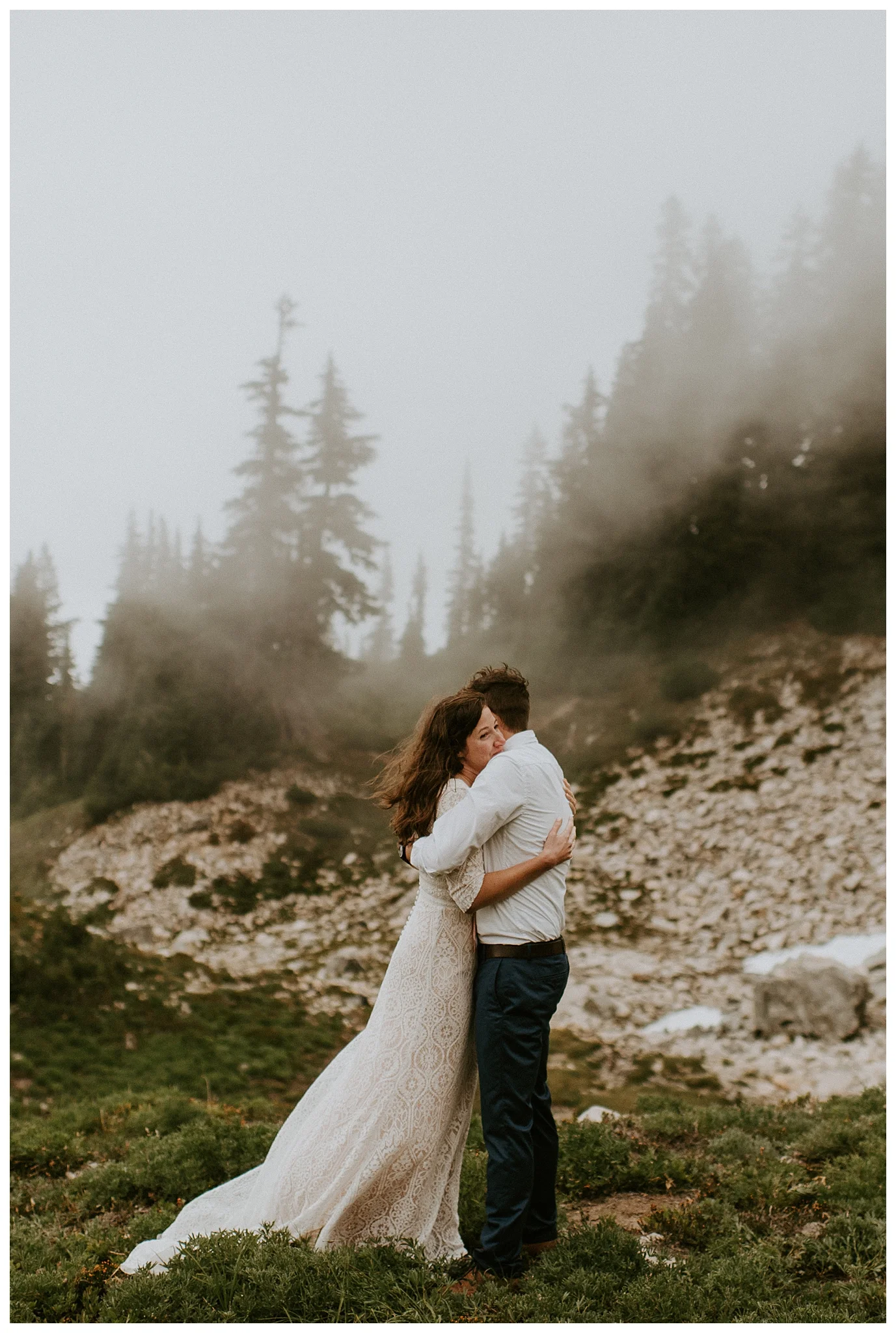 Pinnacle Peak Adventure Elopement at Mt. Rainier National Park by Seattle Elopement Photographer, Kamra Fuller Photography - Seattle Wedding Photographer