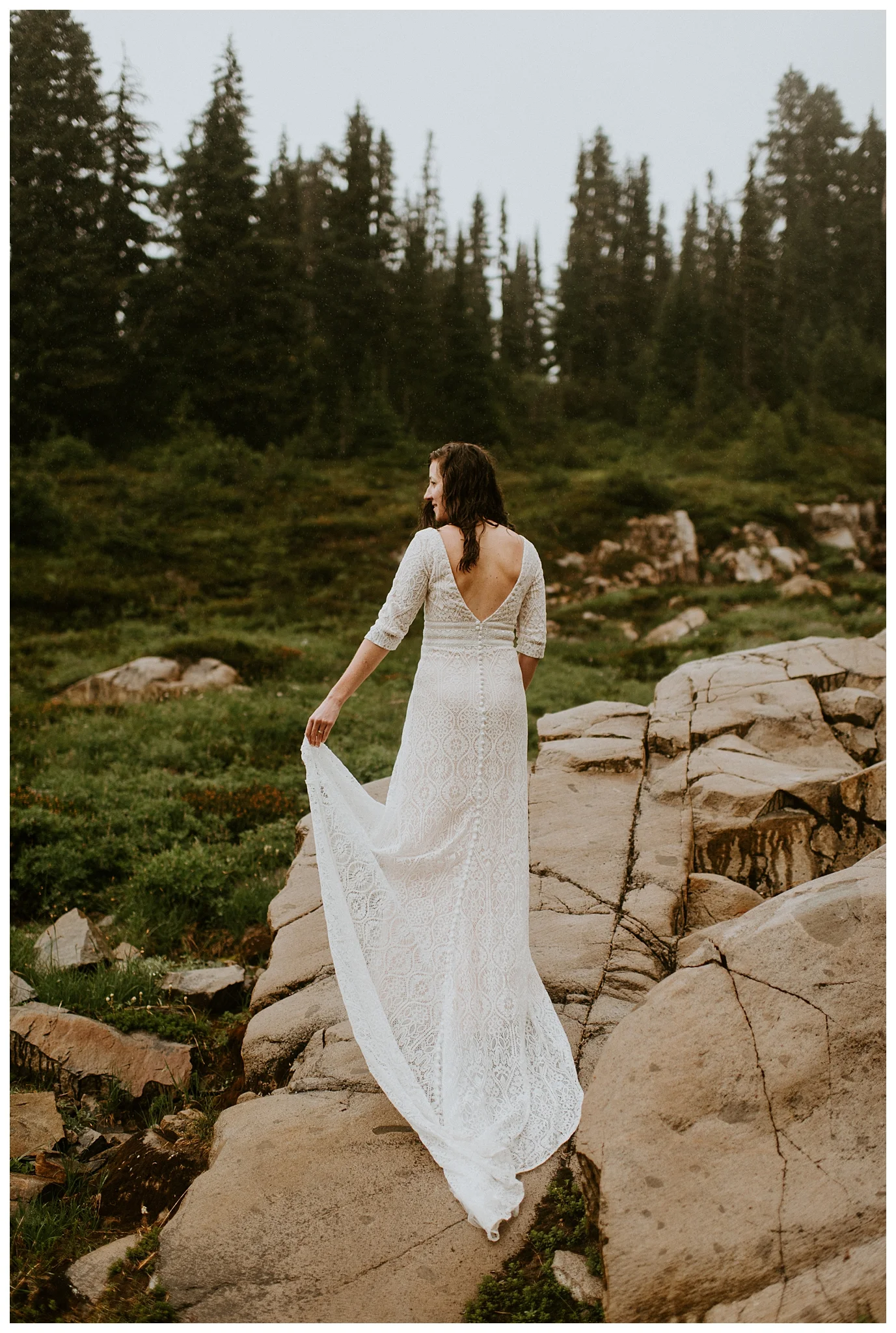 Pinnacle Peak Adventure Elopement at Mt. Rainier National Park by Seattle Elopement Photographer, Kamra Fuller Photography - Seattle Wedding Photographer