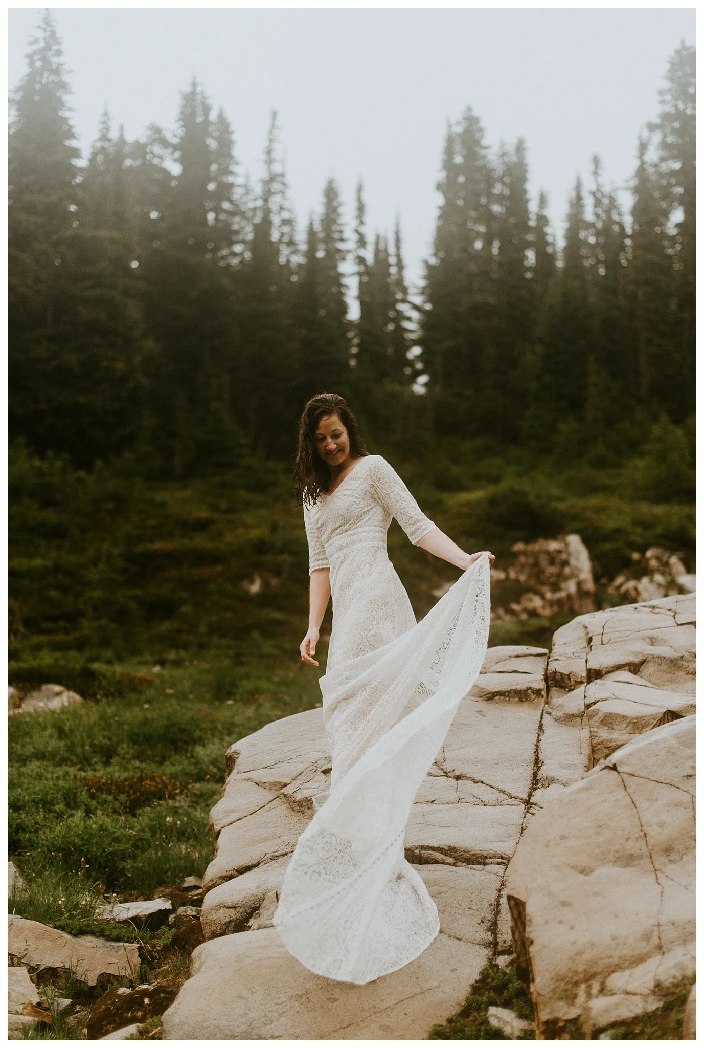 Pinnacle Peak Adventure Elopement at Mt. Rainier National Park by Seattle Elopement Photographer, Kamra Fuller Photography - Seattle Wedding Photographer