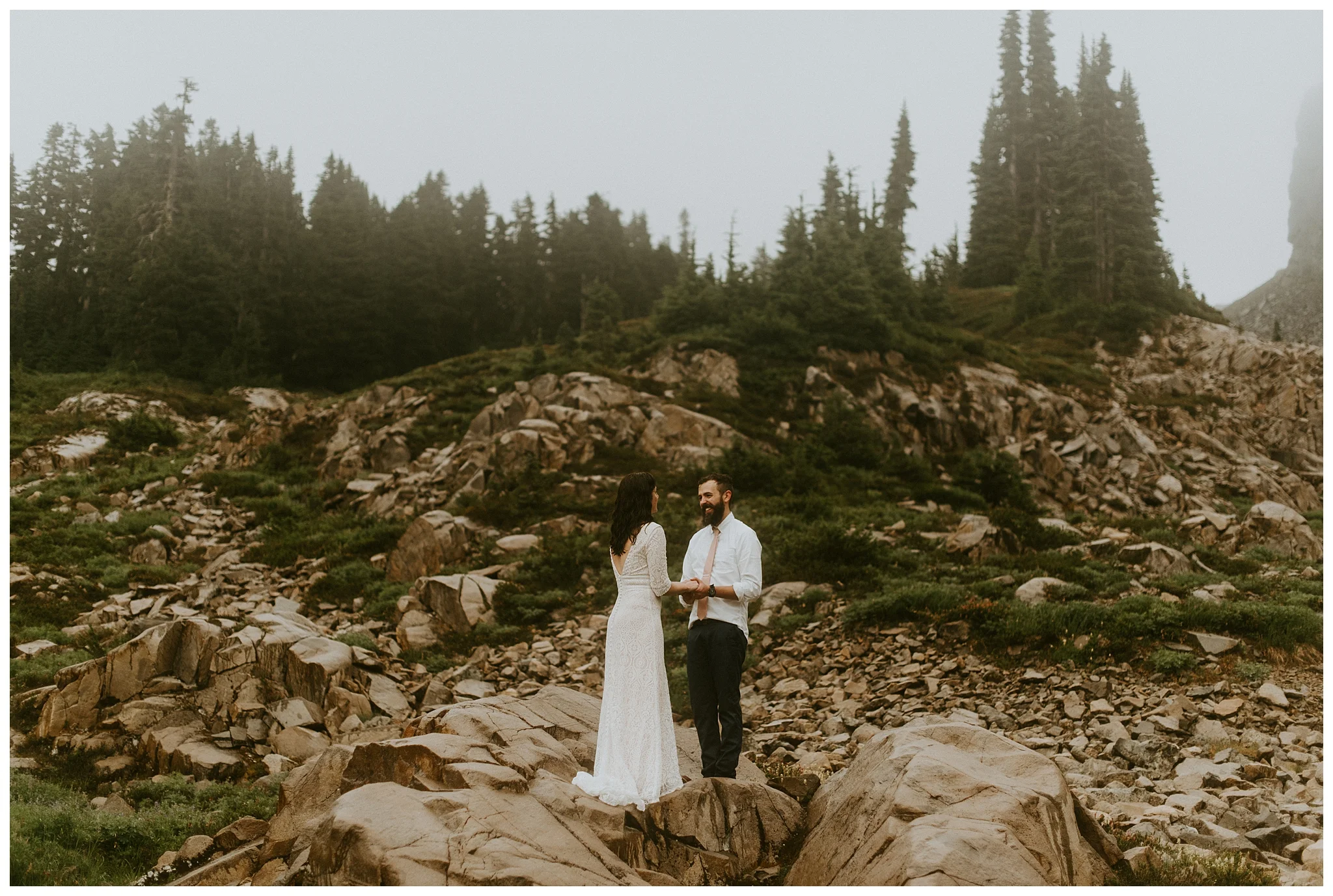 Pinnacle Peak Adventure Elopement at Mt. Rainier National Park by Seattle Elopement Photographer, Kamra Fuller Photography - Seattle Wedding Photographer