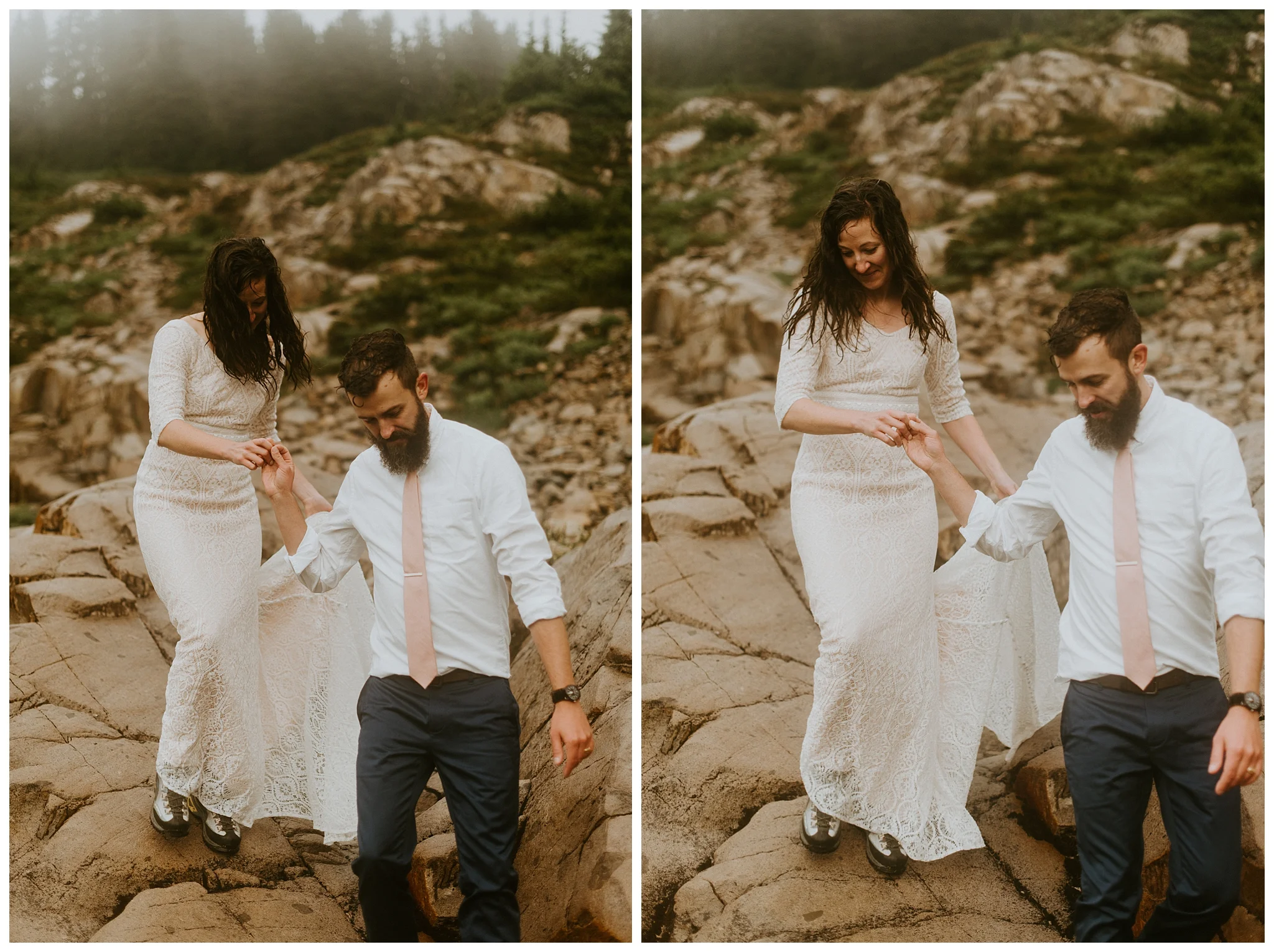 Pinnacle Peak Adventure Elopement at Mt. Rainier National Park by Seattle Elopement Photographer, Kamra Fuller Photography - Seattle Wedding Photographer