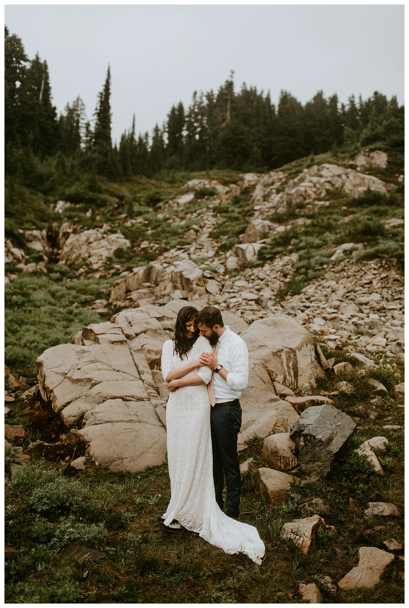 Pinnacle Peak Adventure Elopement at Mt. Rainier National Park by Seattle Elopement Photographer, Kamra Fuller Photography - Seattle Wedding Photographer