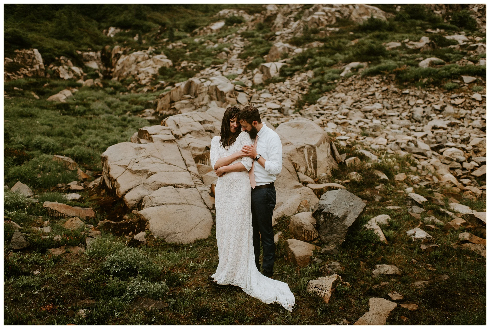 Pinnacle Peak Adventure Elopement at Mt. Rainier National Park by Seattle Elopement Photographer, Kamra Fuller Photography - Seattle Wedding Photographer