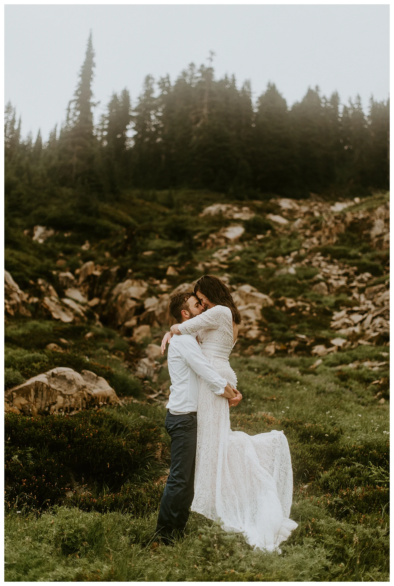 Pinnacle Peak Adventure Elopement at Mt. Rainier National Park by Seattle Elopement Photographer, Kamra Fuller Photography - Seattle Wedding Photographer