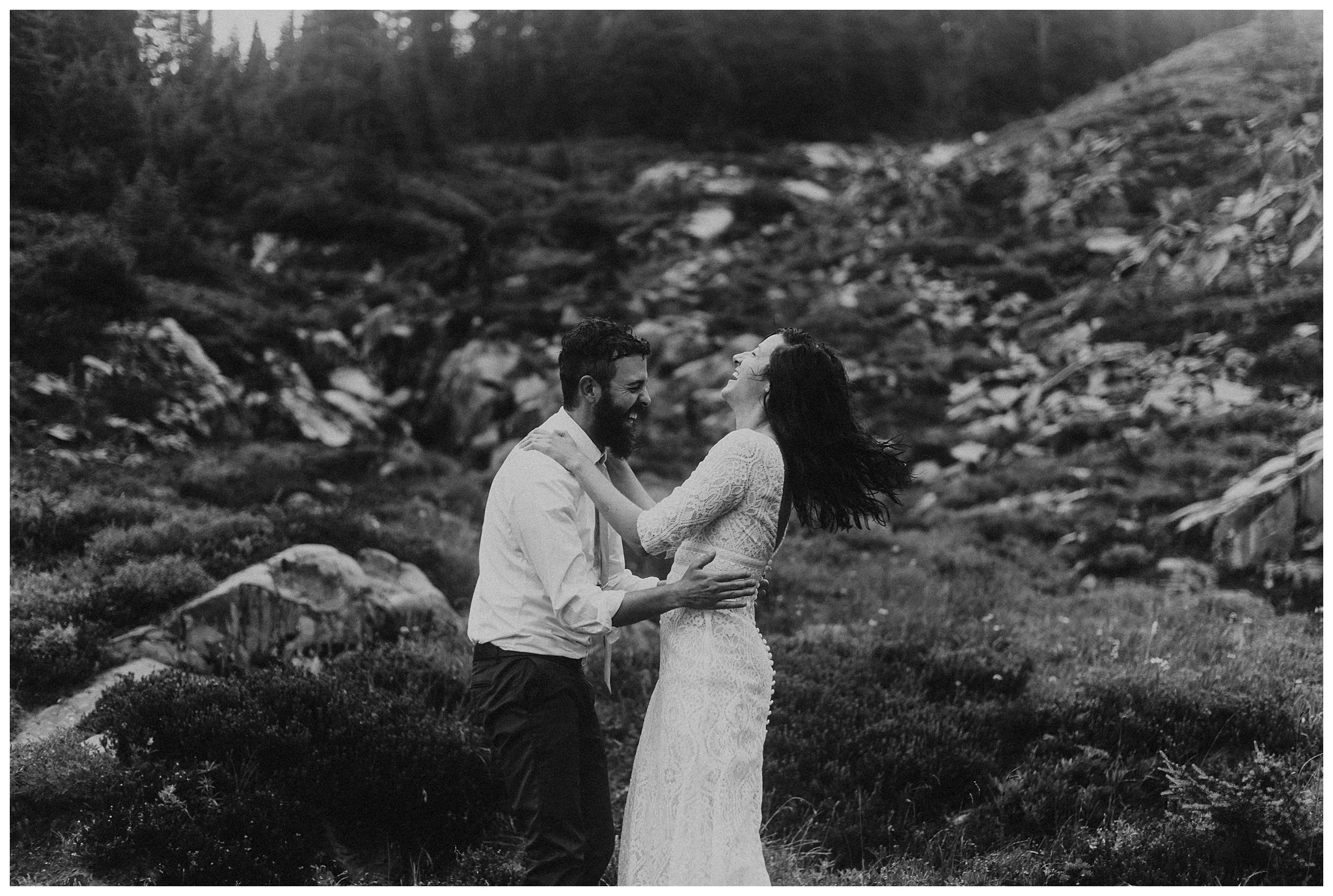 Pinnacle Peak Adventure Elopement at Mt. Rainier National Park by Seattle Elopement Photographer, Kamra Fuller Photography - Seattle Wedding Photographer