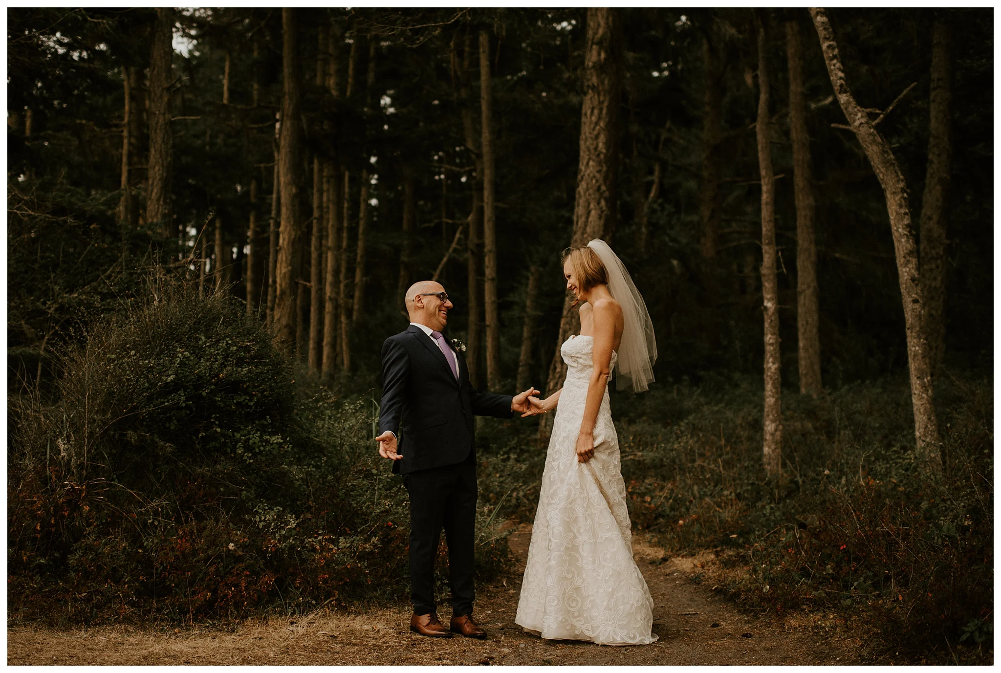 Moody Deception Pass State Park Elopement by Seattle Wedding Photographer, Kamra Fuller Photography