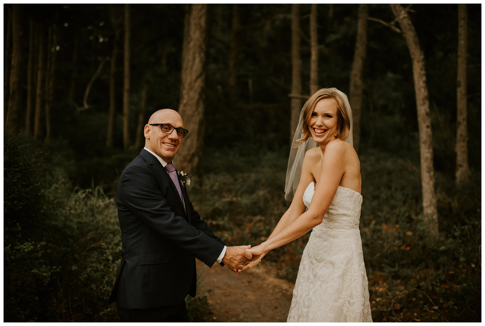 Moody Deception Pass State Park Elopement by Seattle Wedding Photographer, Kamra Fuller Photography