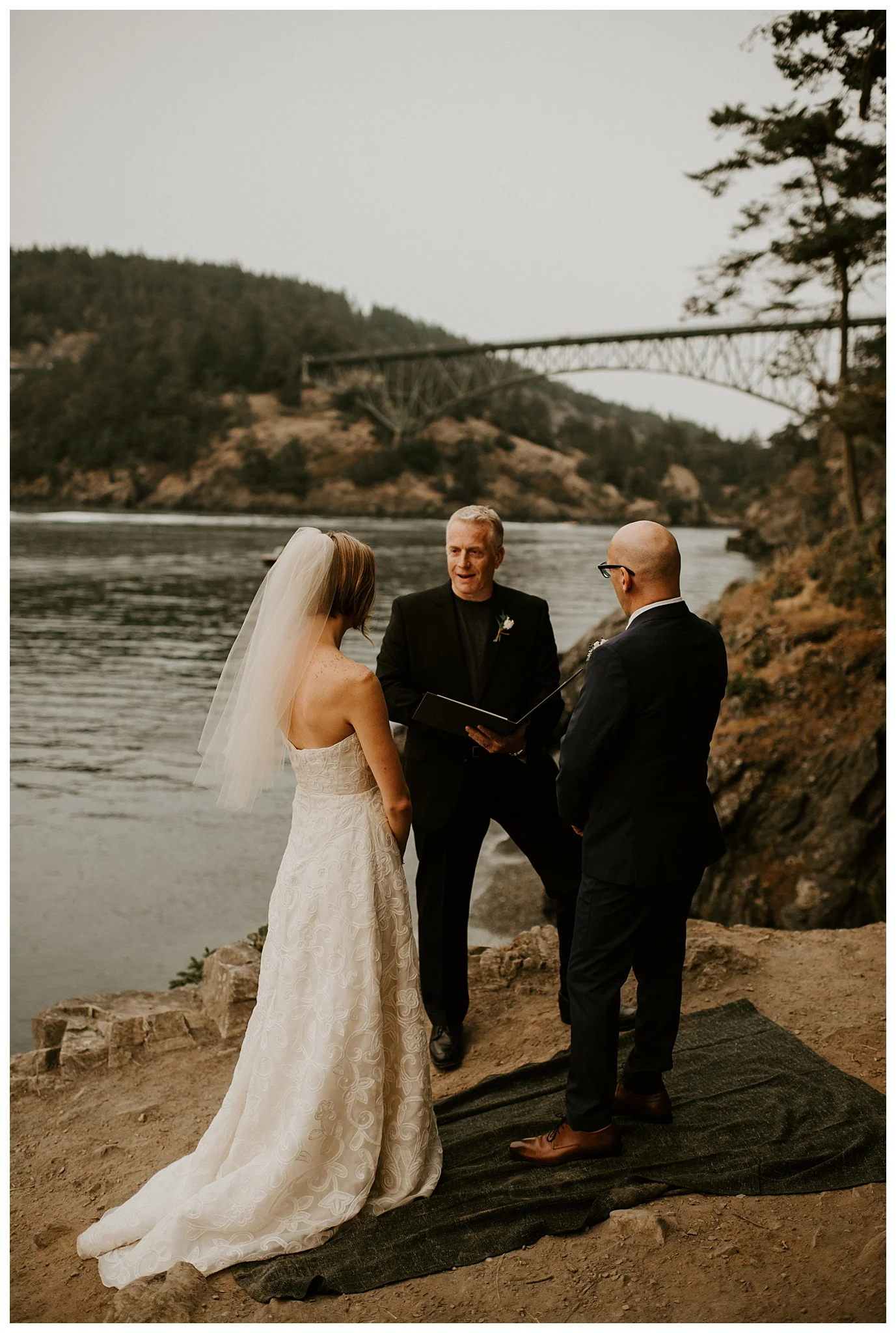 Moody Deception Pass State Park Elopement by Seattle Wedding Photographer, Kamra Fuller Photography